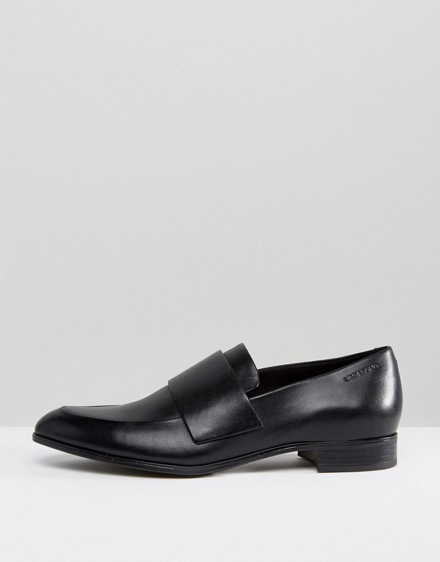 Vagabond Frances Black Polished Leather Loafers - Lyst