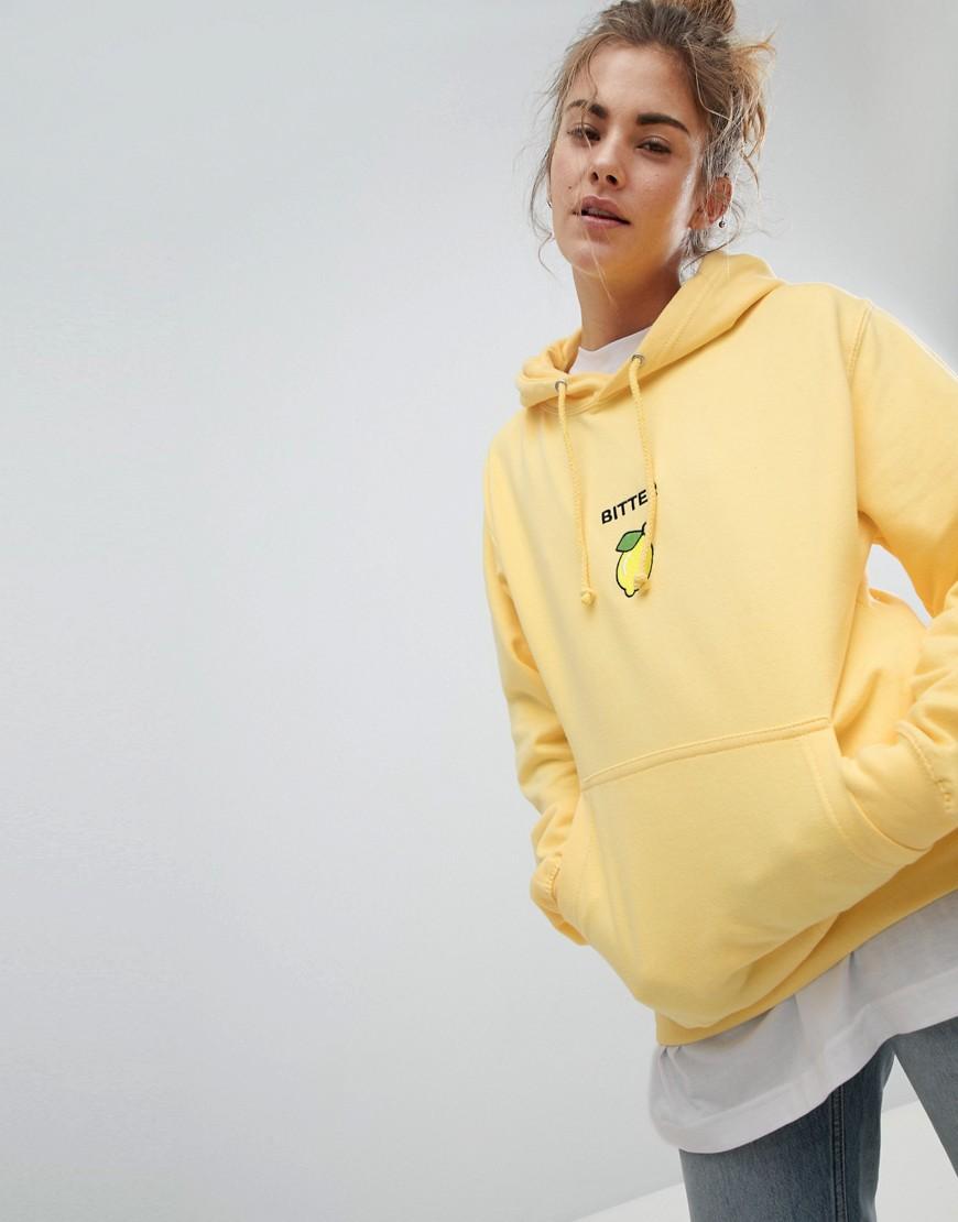 lemon yellow sweatshirt