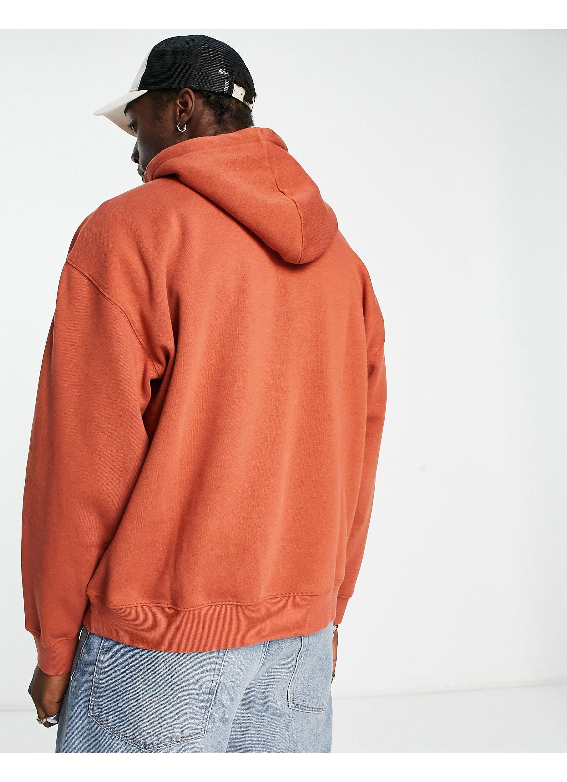 Weekday Oversized Hoodie in Orange for Men | Lyst
