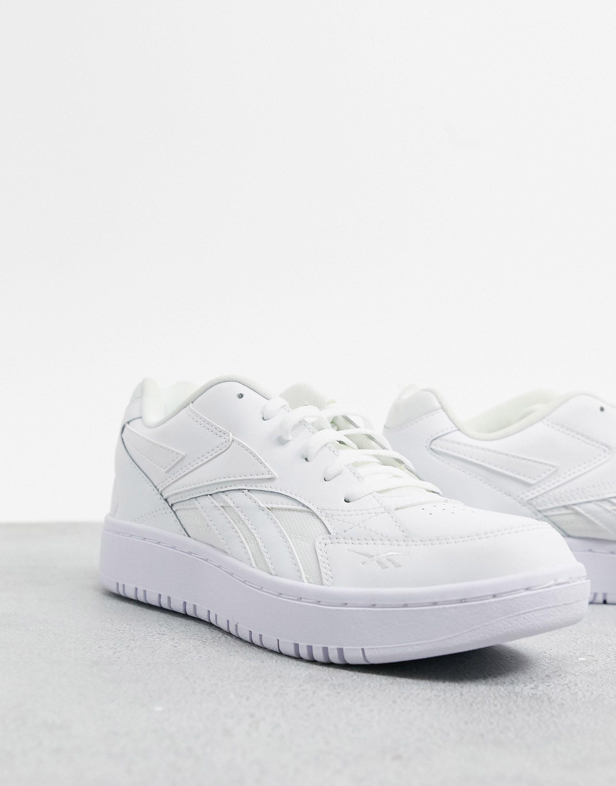 reebok court double mix trainers in white