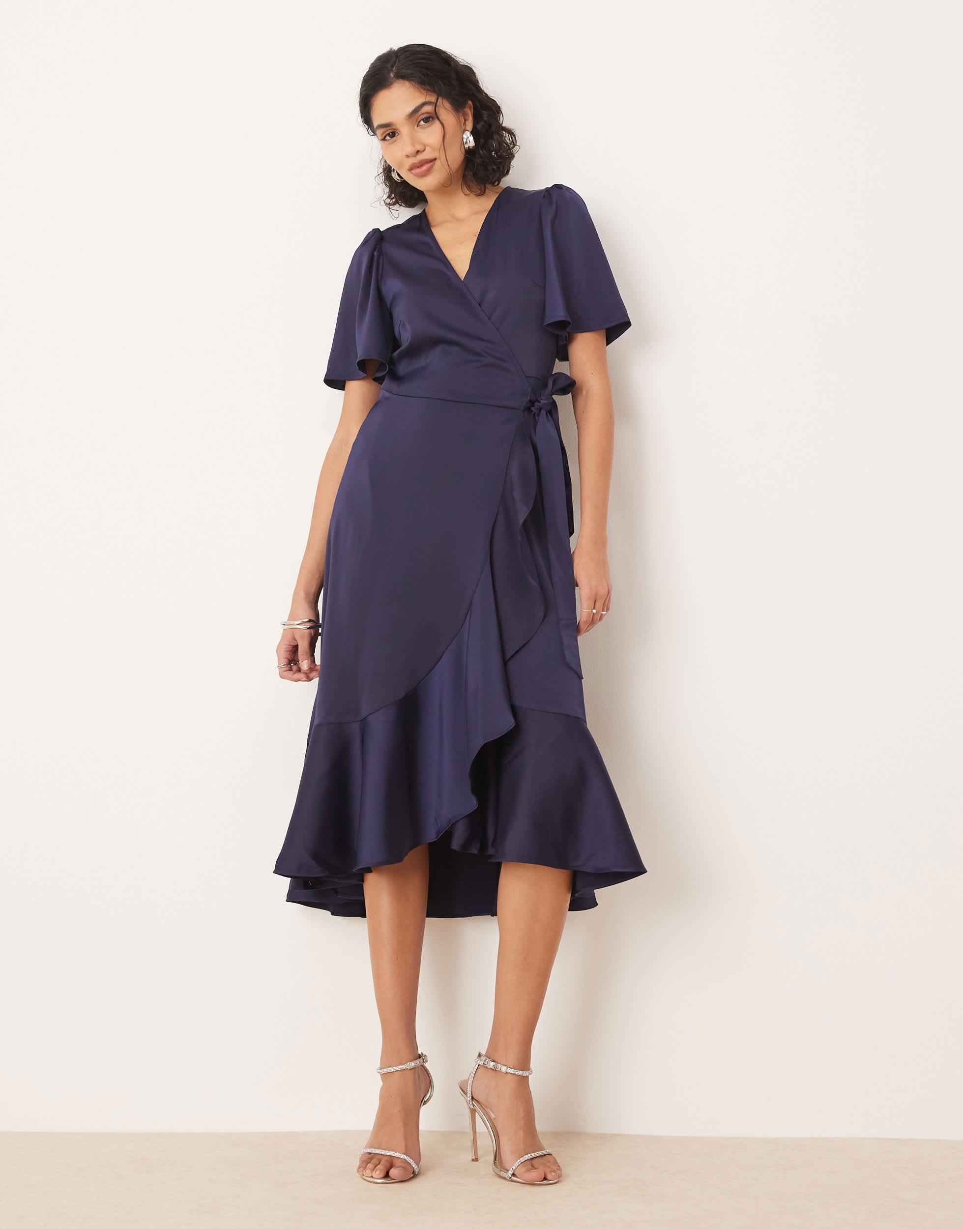 Wedding Guest Dresses Dresses Petite Casual Maxi Dress Mini Dresses Yas Blue  Dress Blue Dresses For Women Lyst
