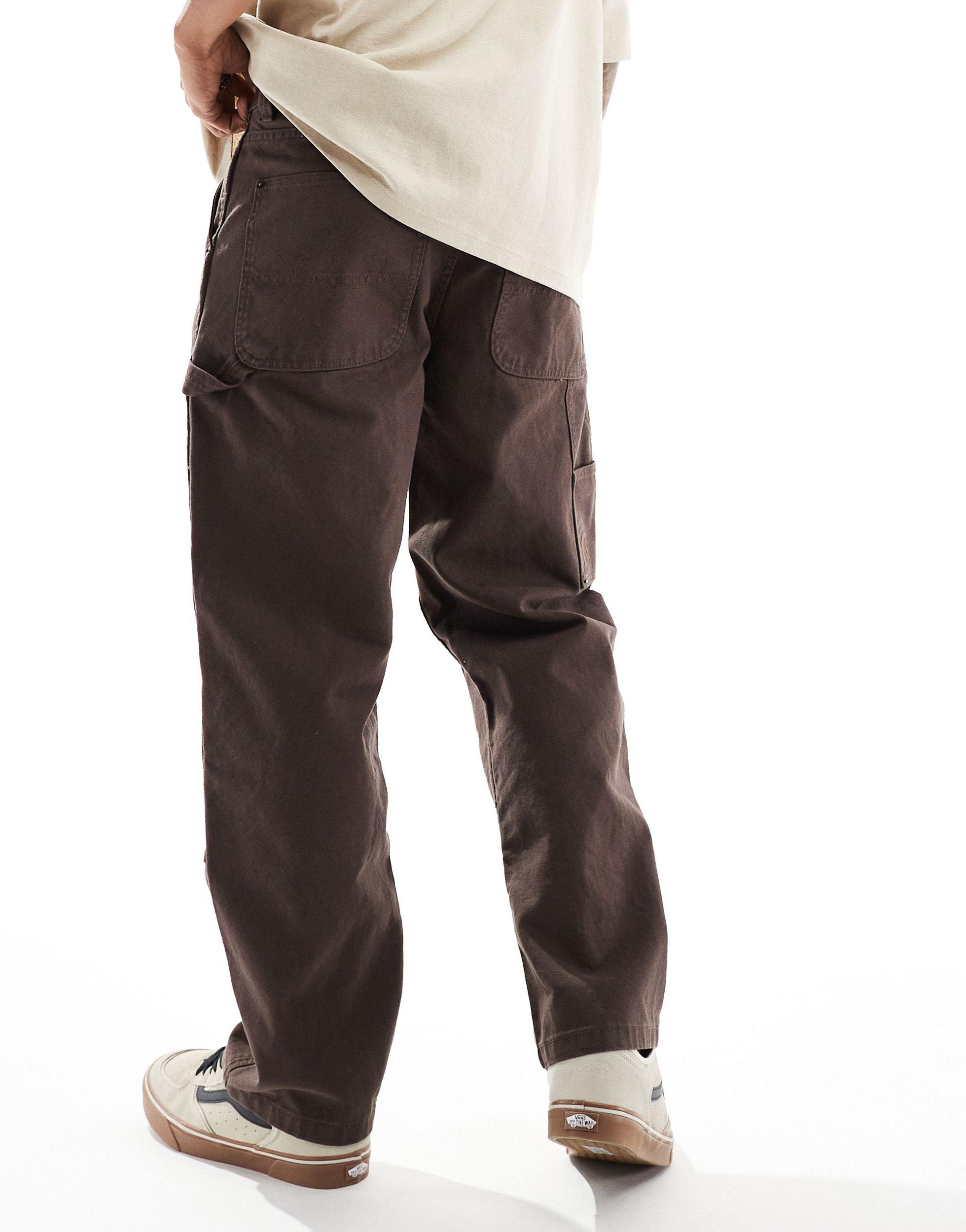 Vans Skate Drill Chore Loose Carpenter Trousers in Natural for Men