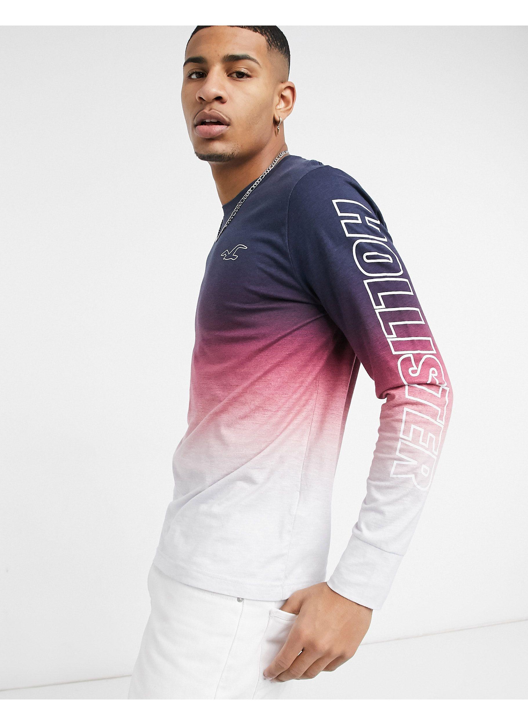 Hollister Ombre Outline Logo Long 