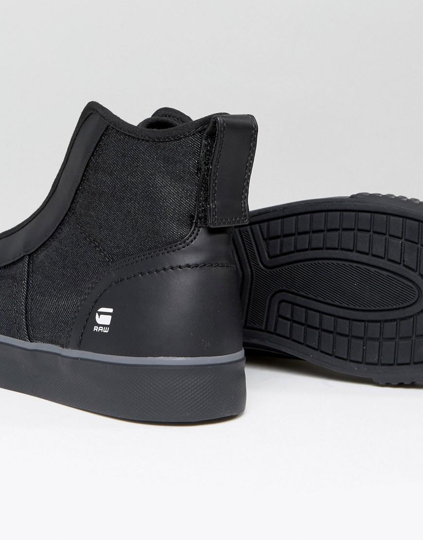 G-Star RAW Scuba Denim Sneakers in Black for Men | Lyst