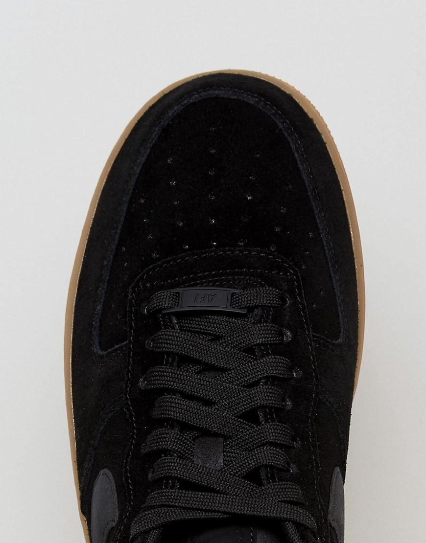 nike air force one trainers black gum