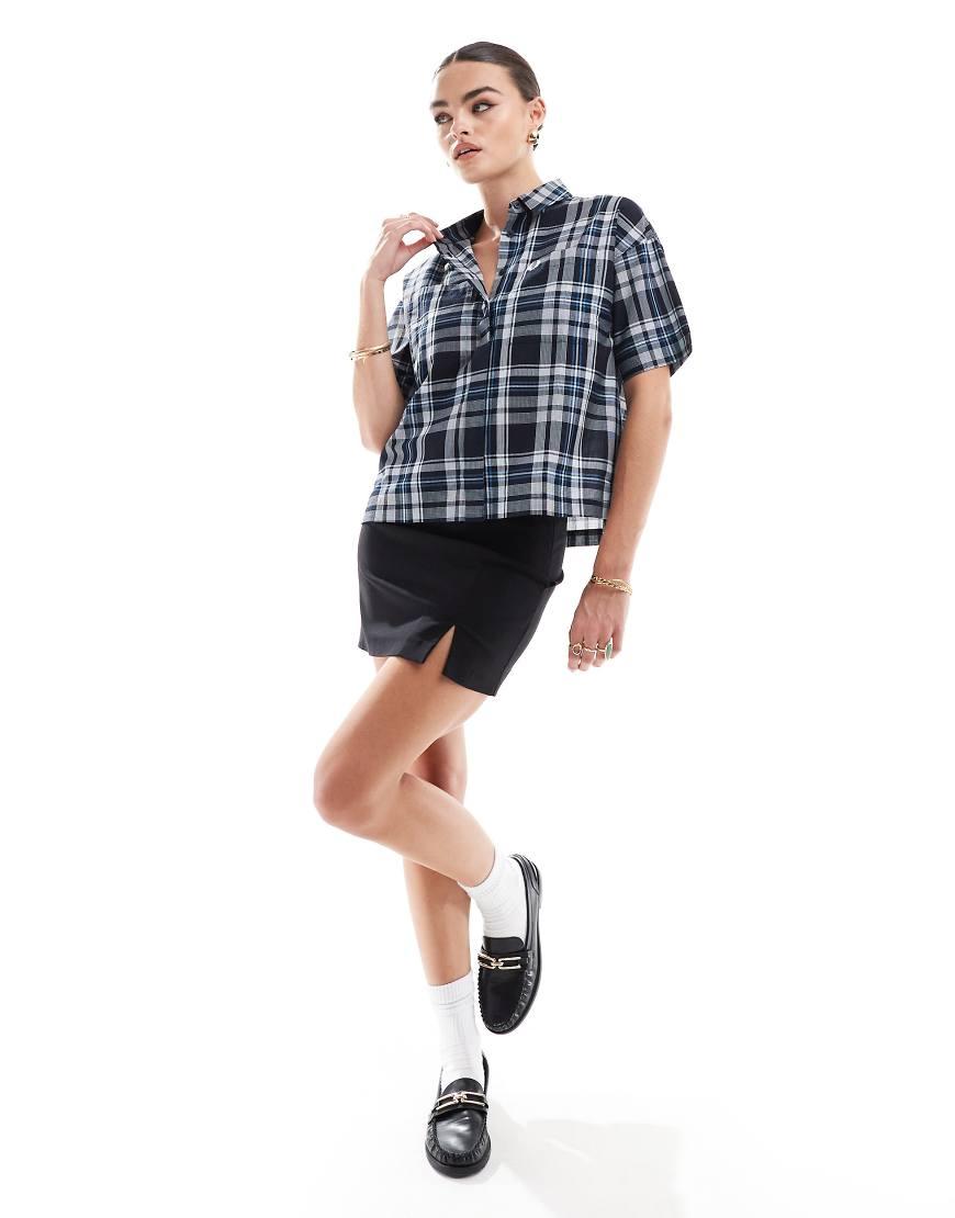Fred Perry Tartan Sheer Shirt in Blue | Lyst UK