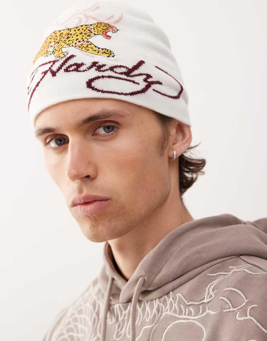 Ed Hardy Brown Leopard Hat with Red Logo Ed Hardy  main image 2