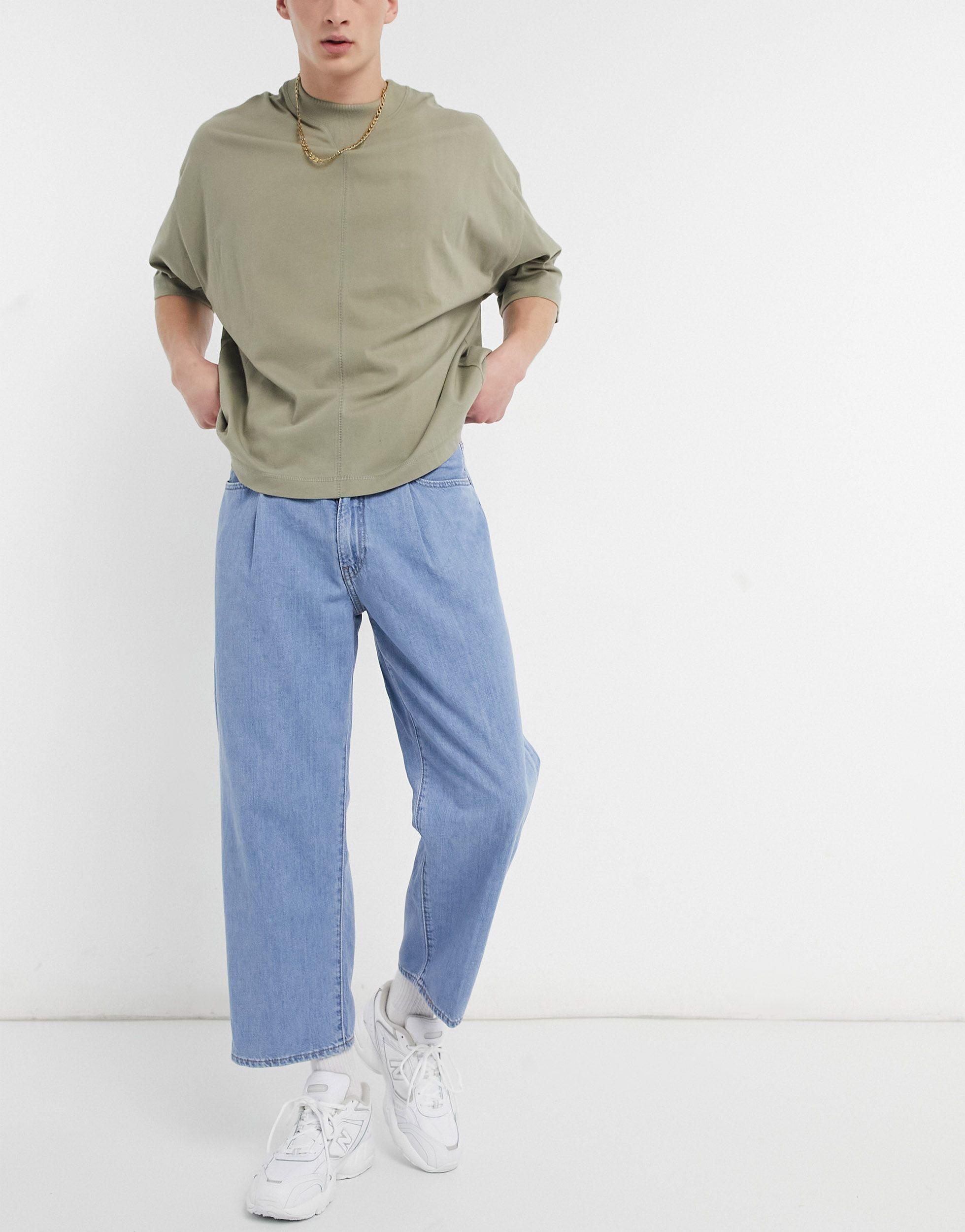 Levi's Stay Loose Pleated Crop Jeans in Blue for Men | Lyst