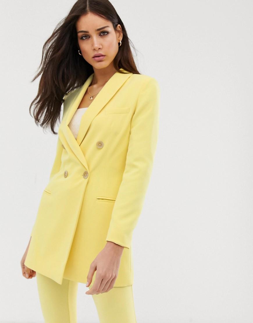 yellow longline blazer
