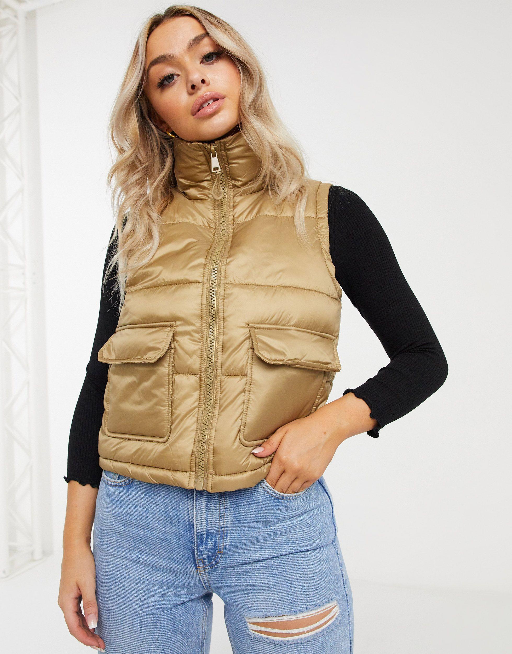 Stradivarius Padded Gilet | Lyst