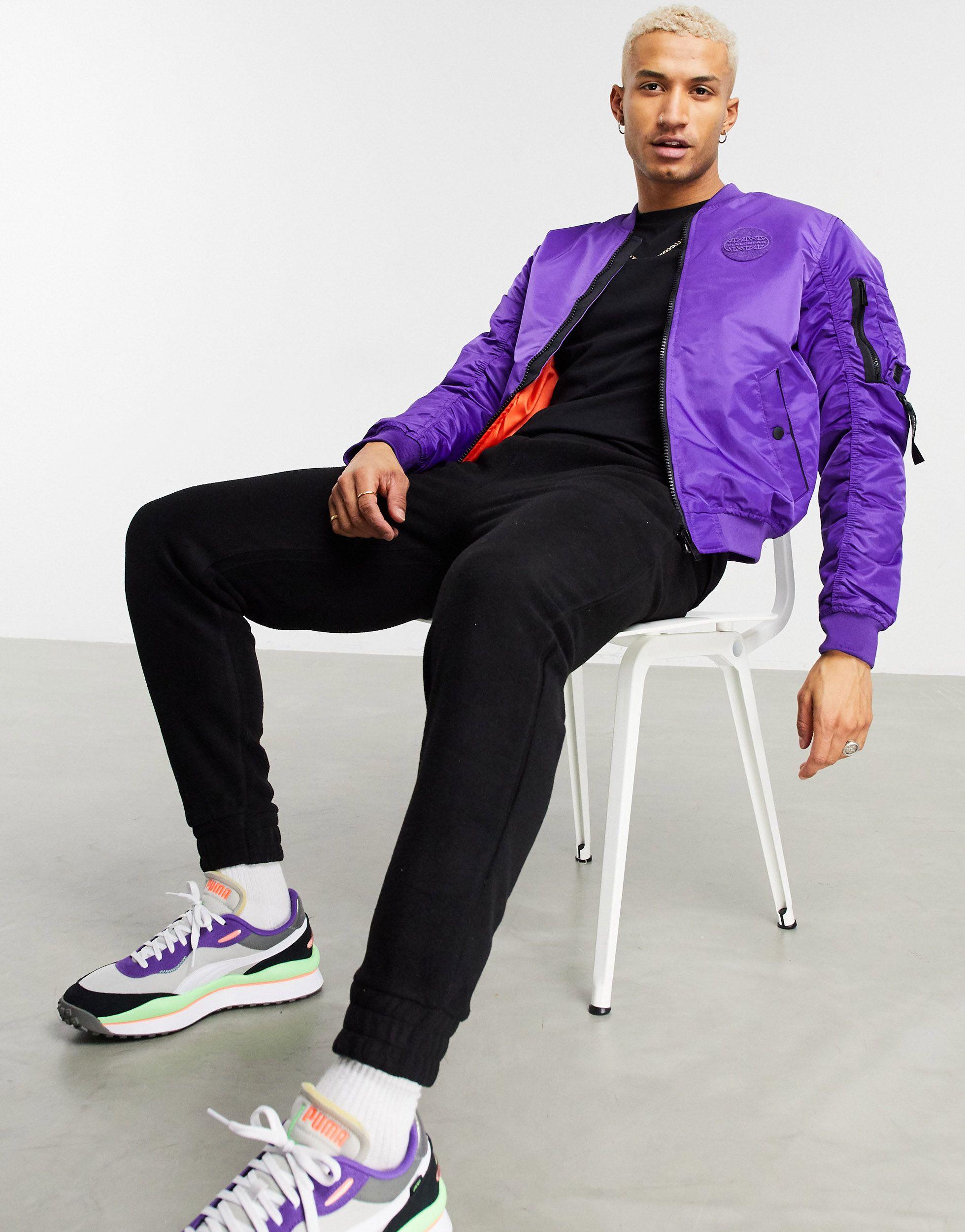 pull and bear purple jacket