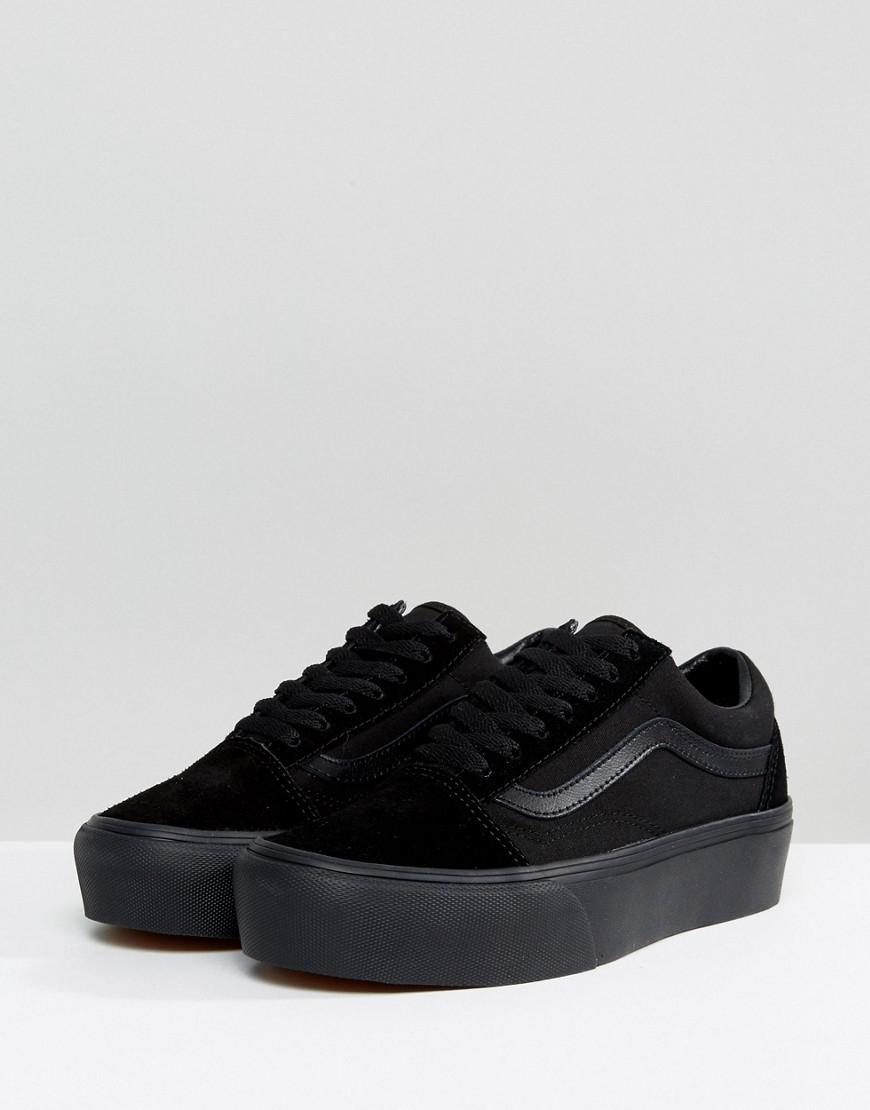 vans black black platform