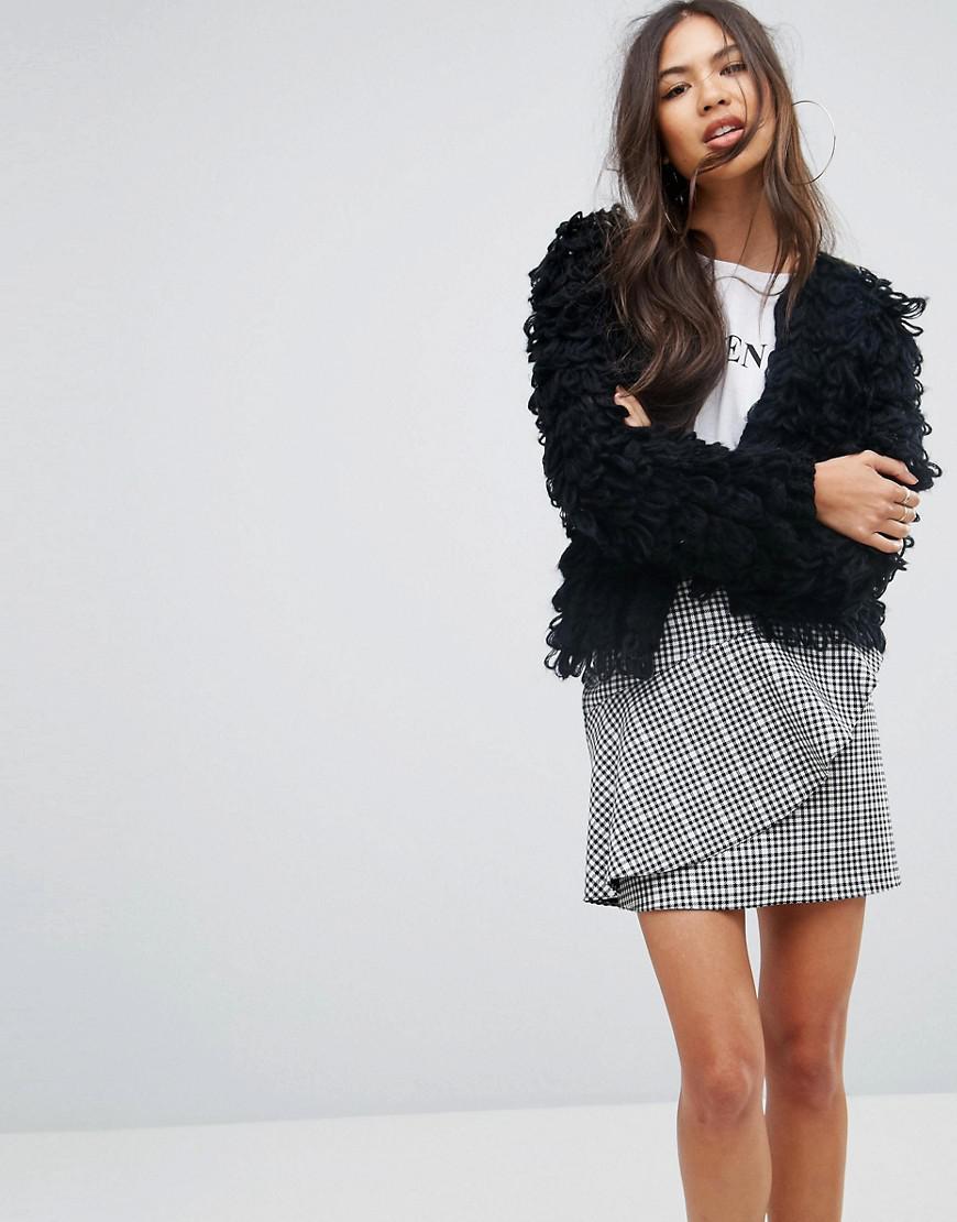 pretty little thing shaggy cardigan
