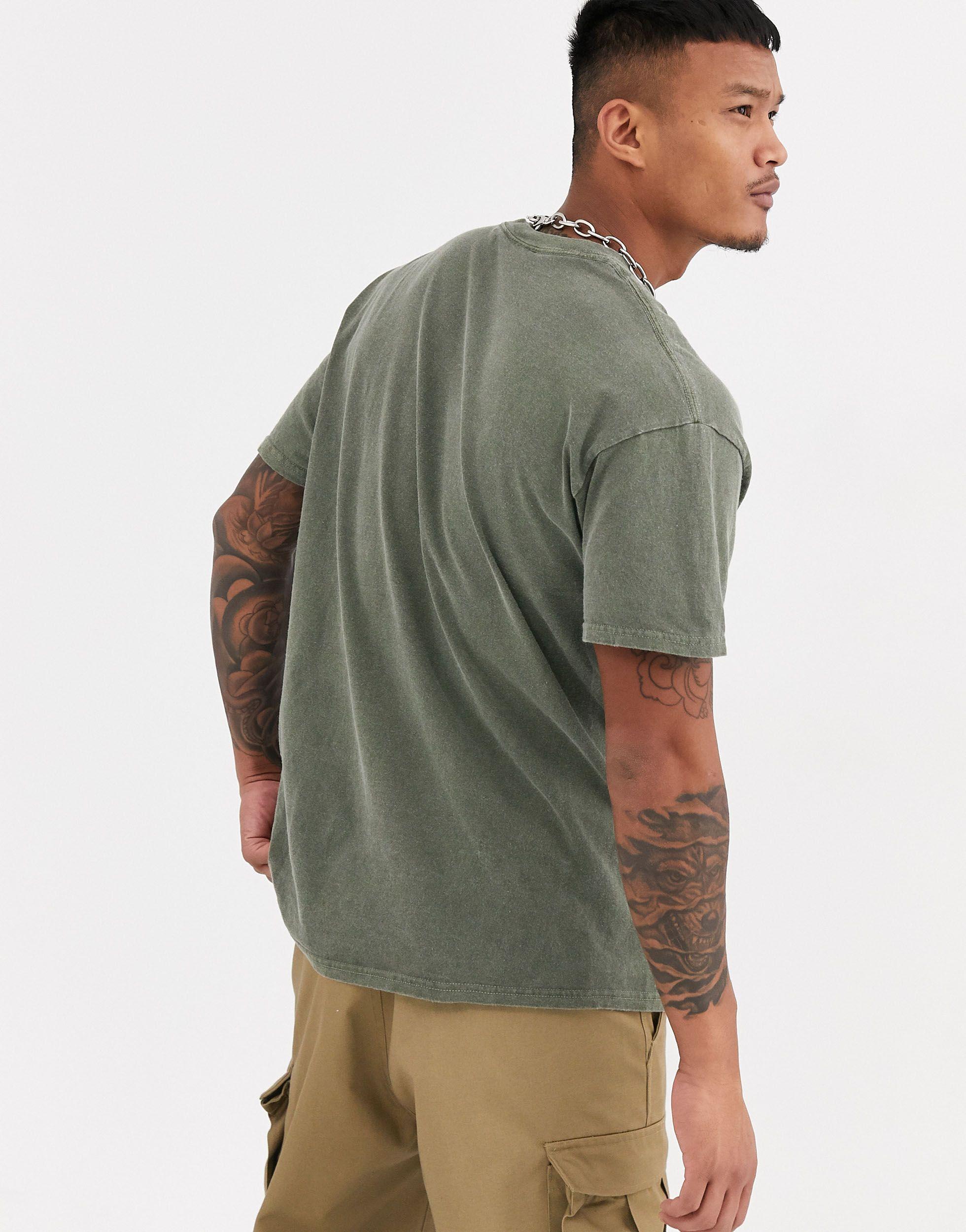 Hvordan tilbagebetaling justering Reclaimed (vintage) Inspired Oversized Overdye T-shirt in Green for Men |  Lyst
