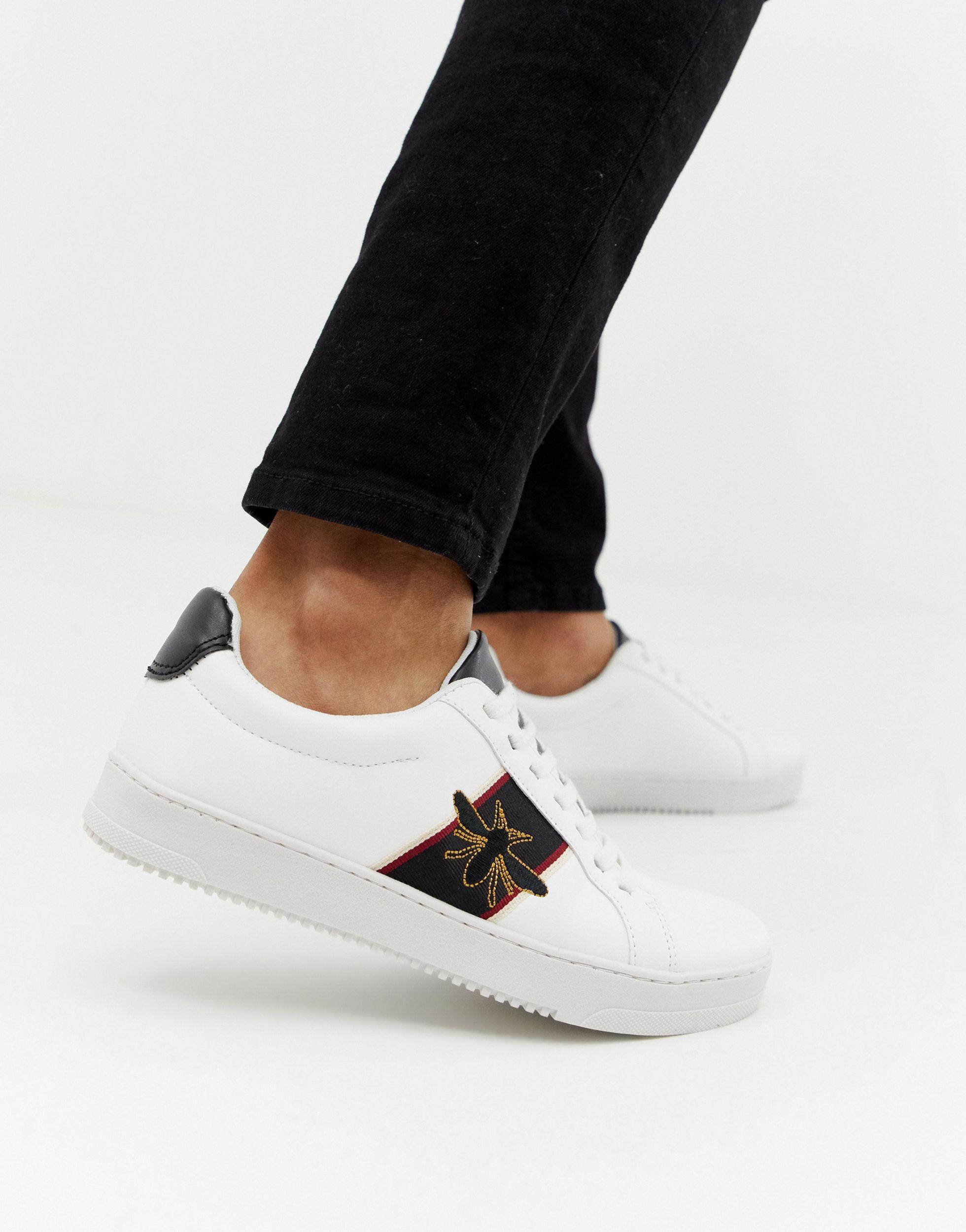 Sneakers bianche con api ricamateRiver Island in Denim da Uomo colore  Bianco | Lyst