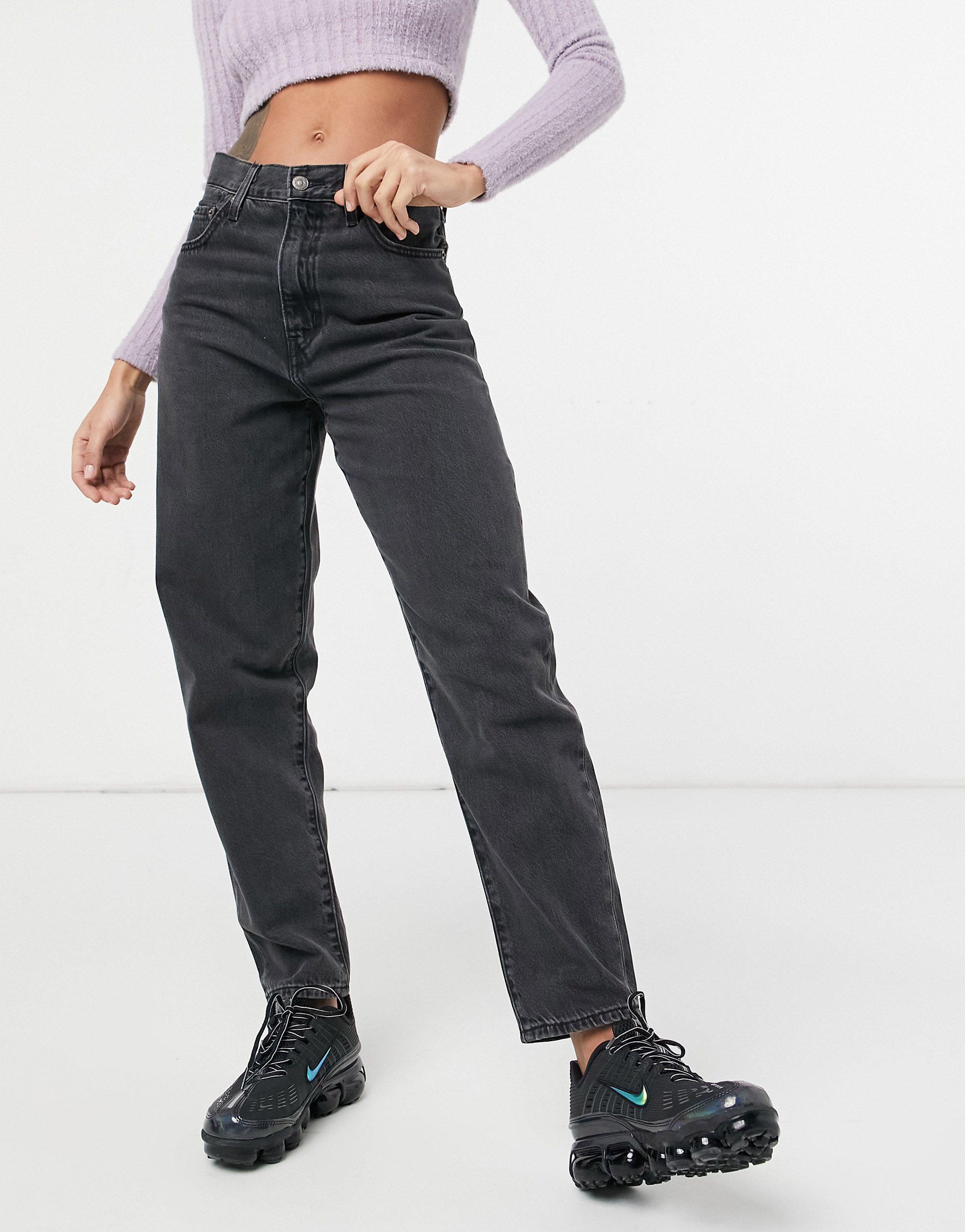 Jeans ampi affusolati neri a vita altaLevi's in Denim di colore Nero | Lyst