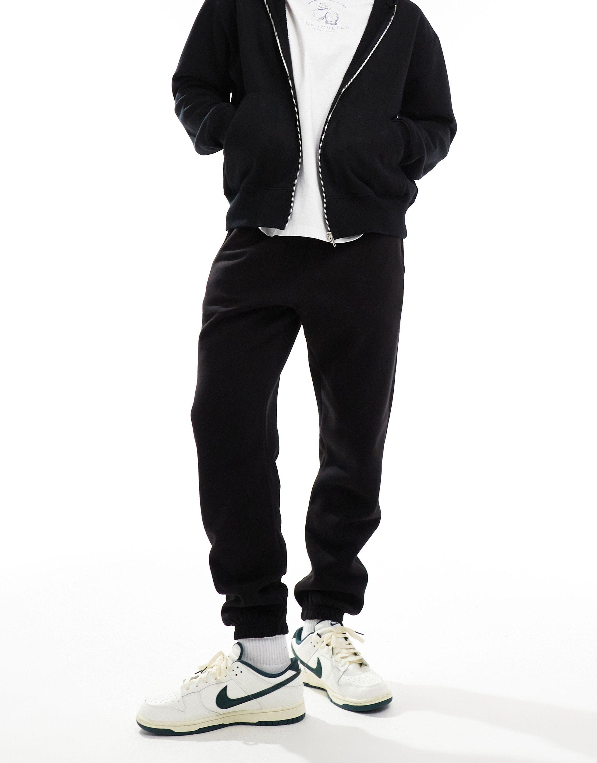 Bershka Basic joggers in Black for Men Lyst Canada