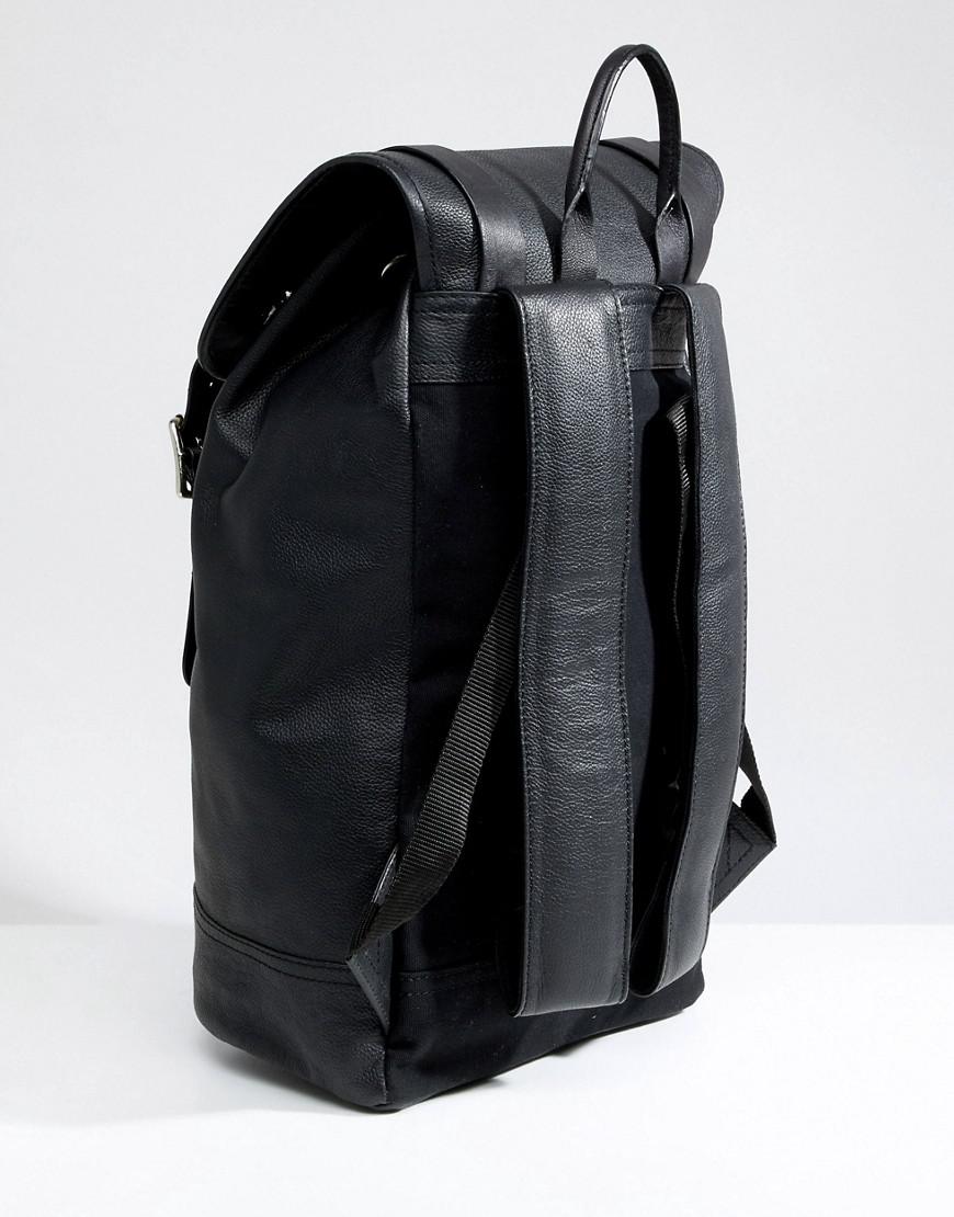 asos smart leather backpack BuckleCharm Brown Backpack House Featuring a clean ASOS Backpack In Leather In