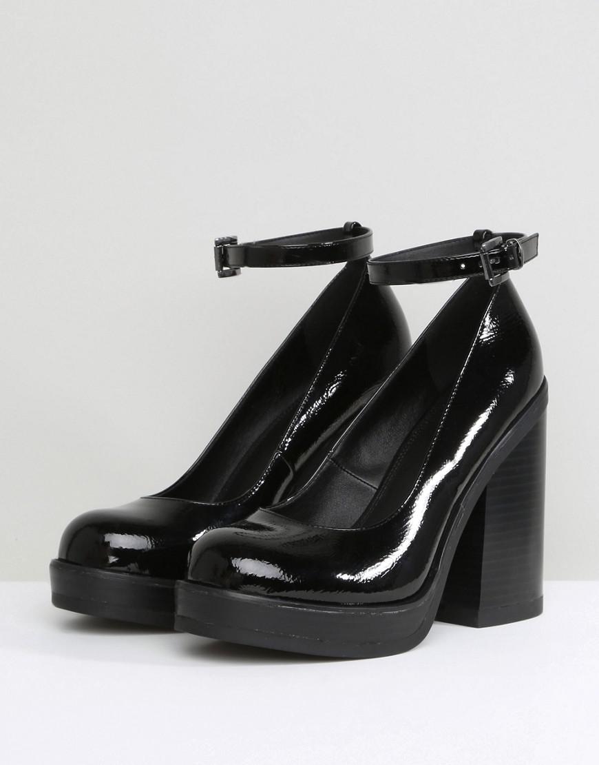 ASOS Outage Chunky Heels in Black | Lyst Canada
