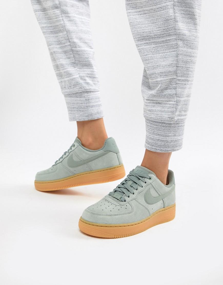 Nike Leer Green Air Force 1 - Sneakers Met Rubberen Zool - Lyst
