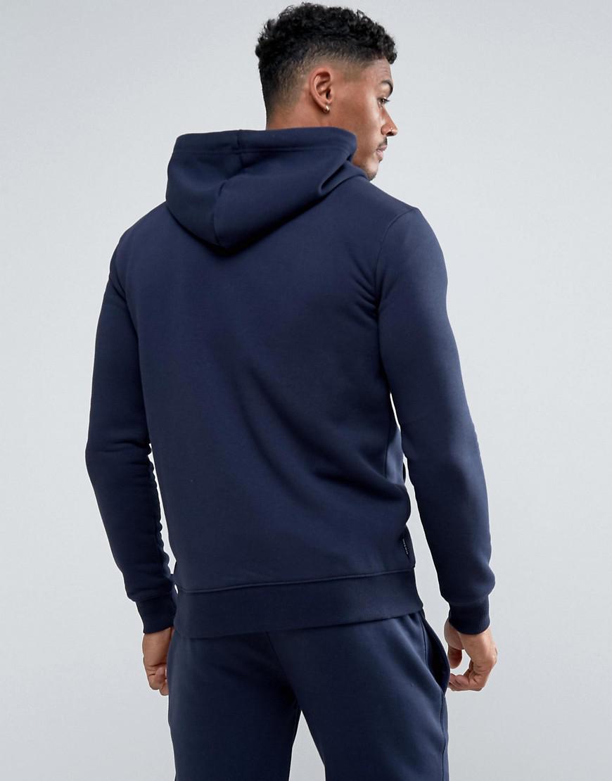 Gym King Cotton Zip Up Hoodie In Navy in Blue for Men | Lyst