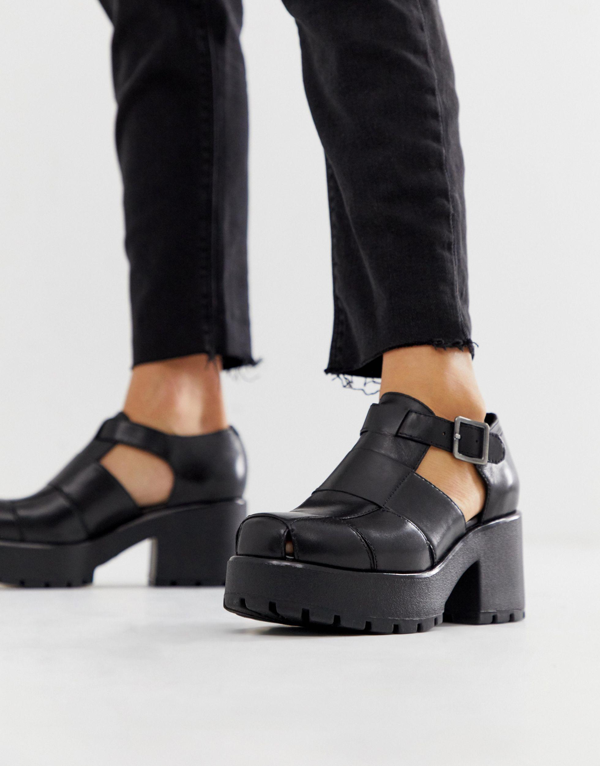 Dioon - Chaussures en cuir à talon épais Vagabond Shoemakers en coloris  Noir | Lyst