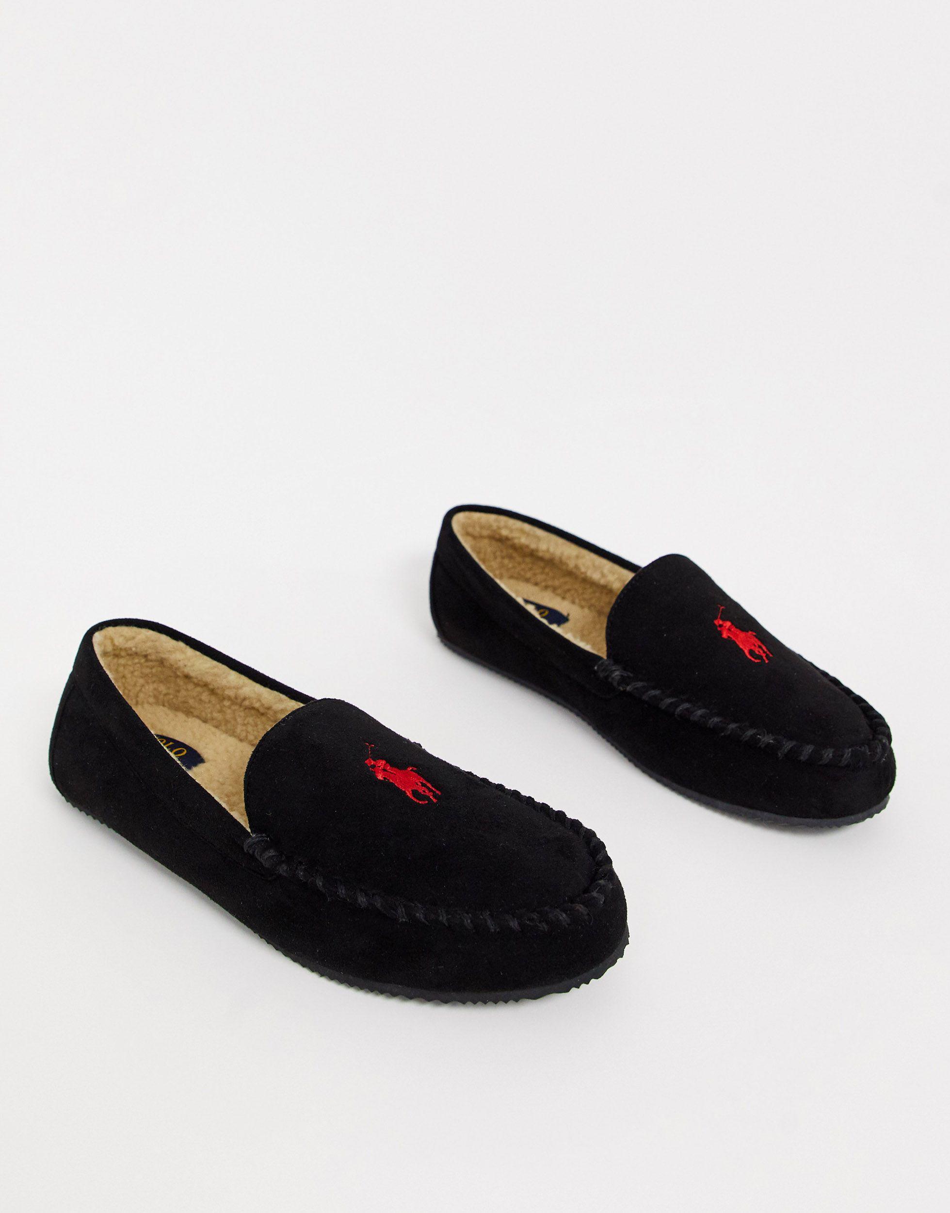 mens moccasin slippers ralph lauren