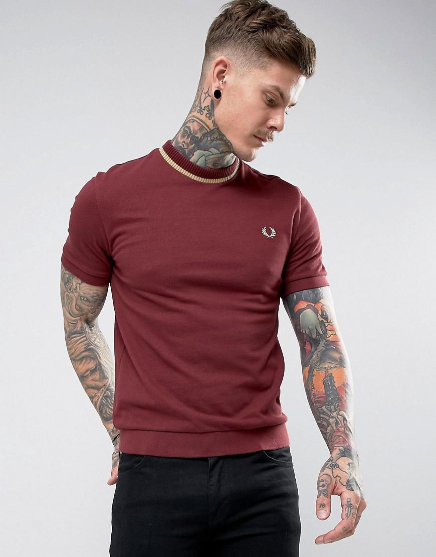 Fred Perry Reissues Tipped Pique T-shirt In Burgundy in Red for Men | Lyst  Canada