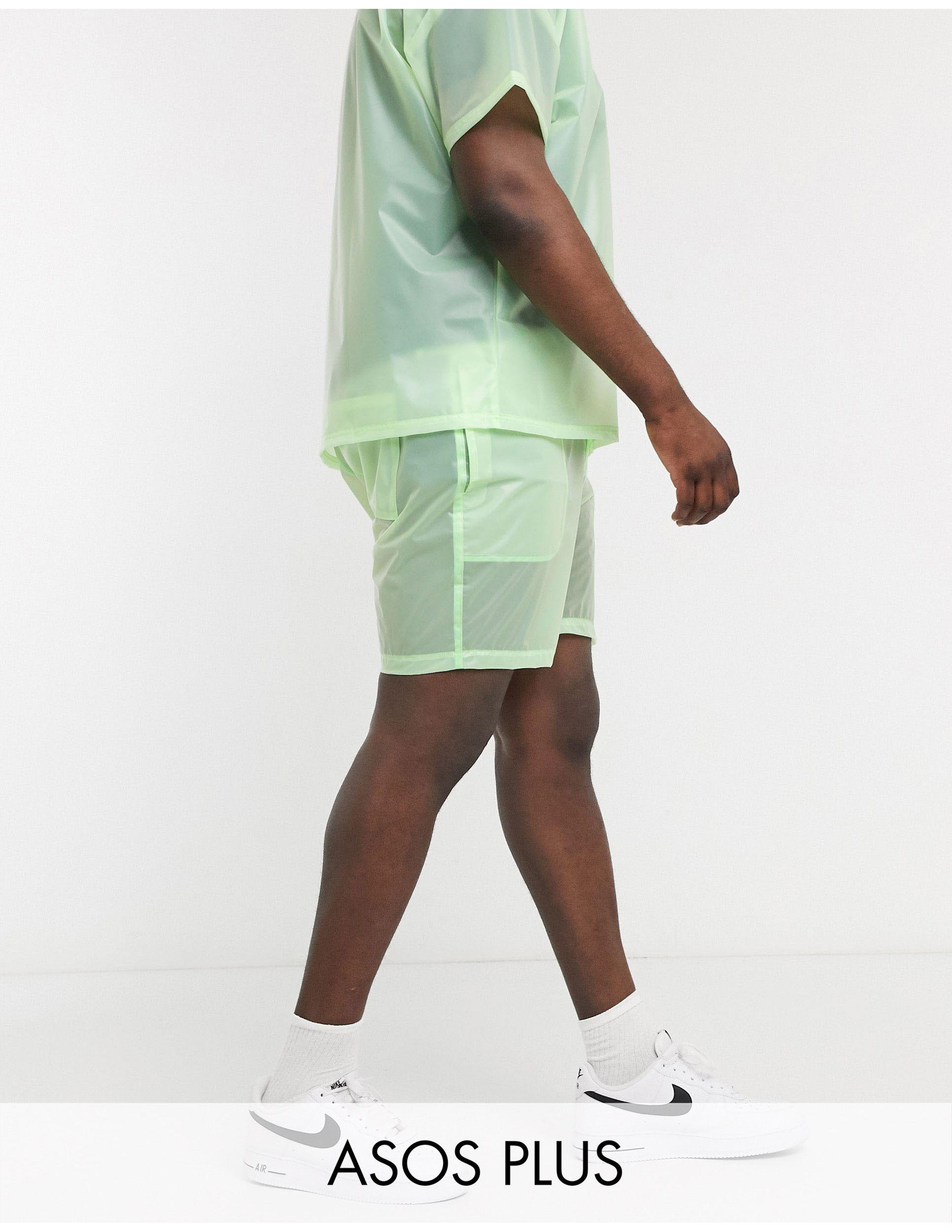 Plus - pantaloncini trasparenti verdi da Uomo di ASOS in Verde | Lyst