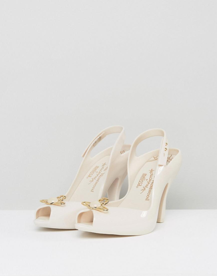 Melissa + Vivienne Westwood Anglomania Lady Dragon Nude Orb Heeled Shoes in  Natural | Lyst