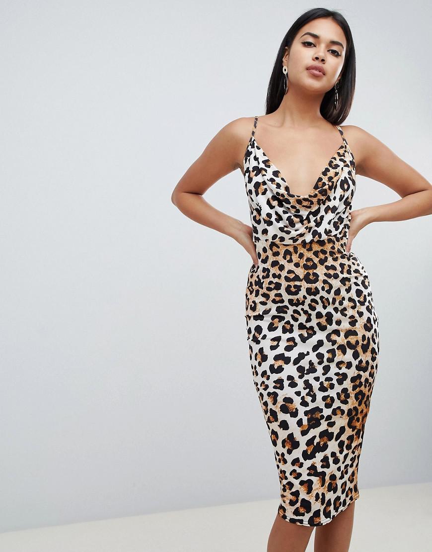 leopard midi bodycon dress