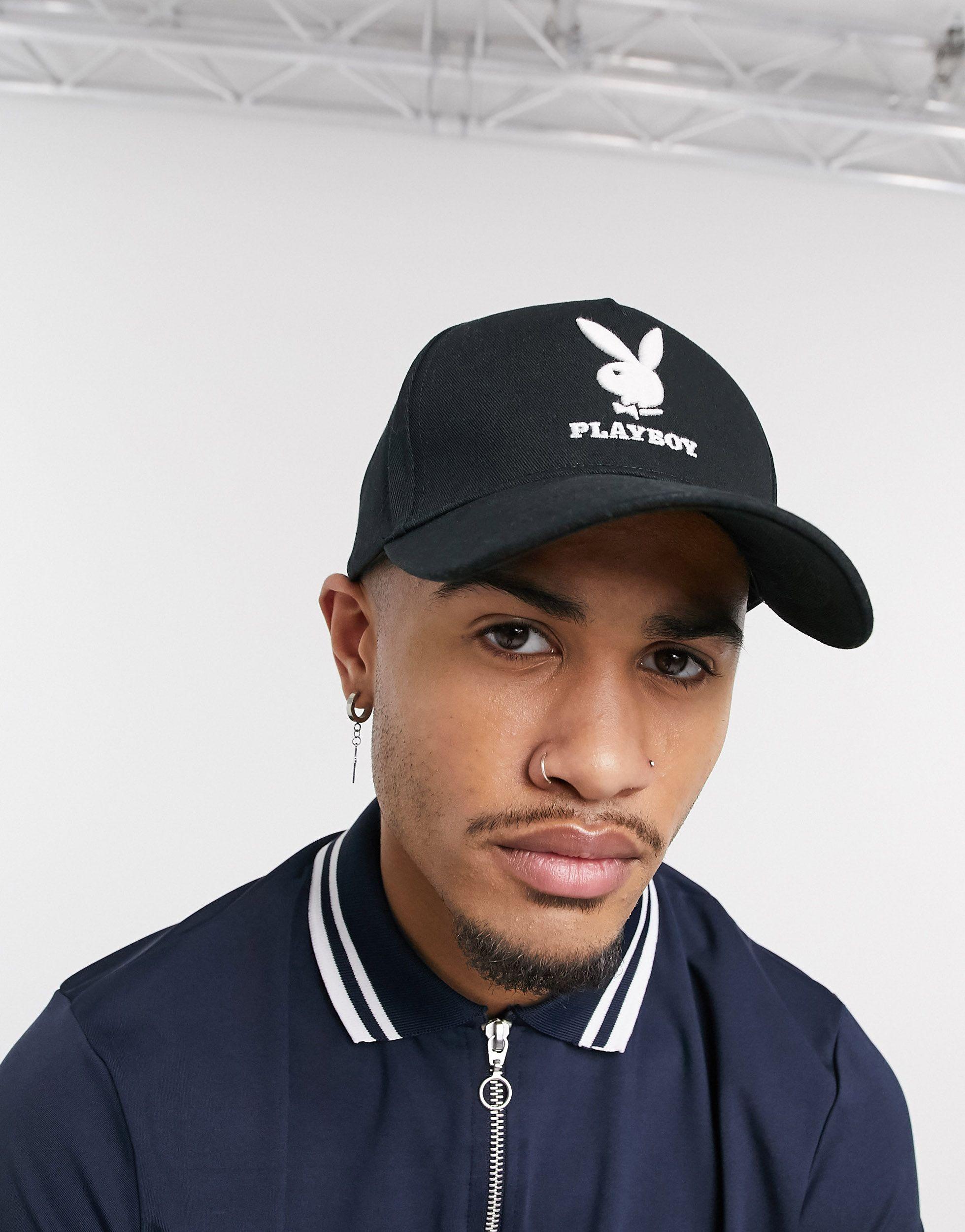 Gorra en negro PLAYBOY Jack \u0026 Jones de Algodón de color Negro para hombre |  Lyst