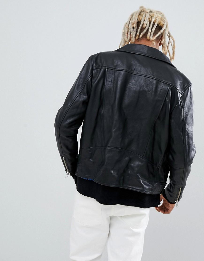 weekday biker leather jacket
