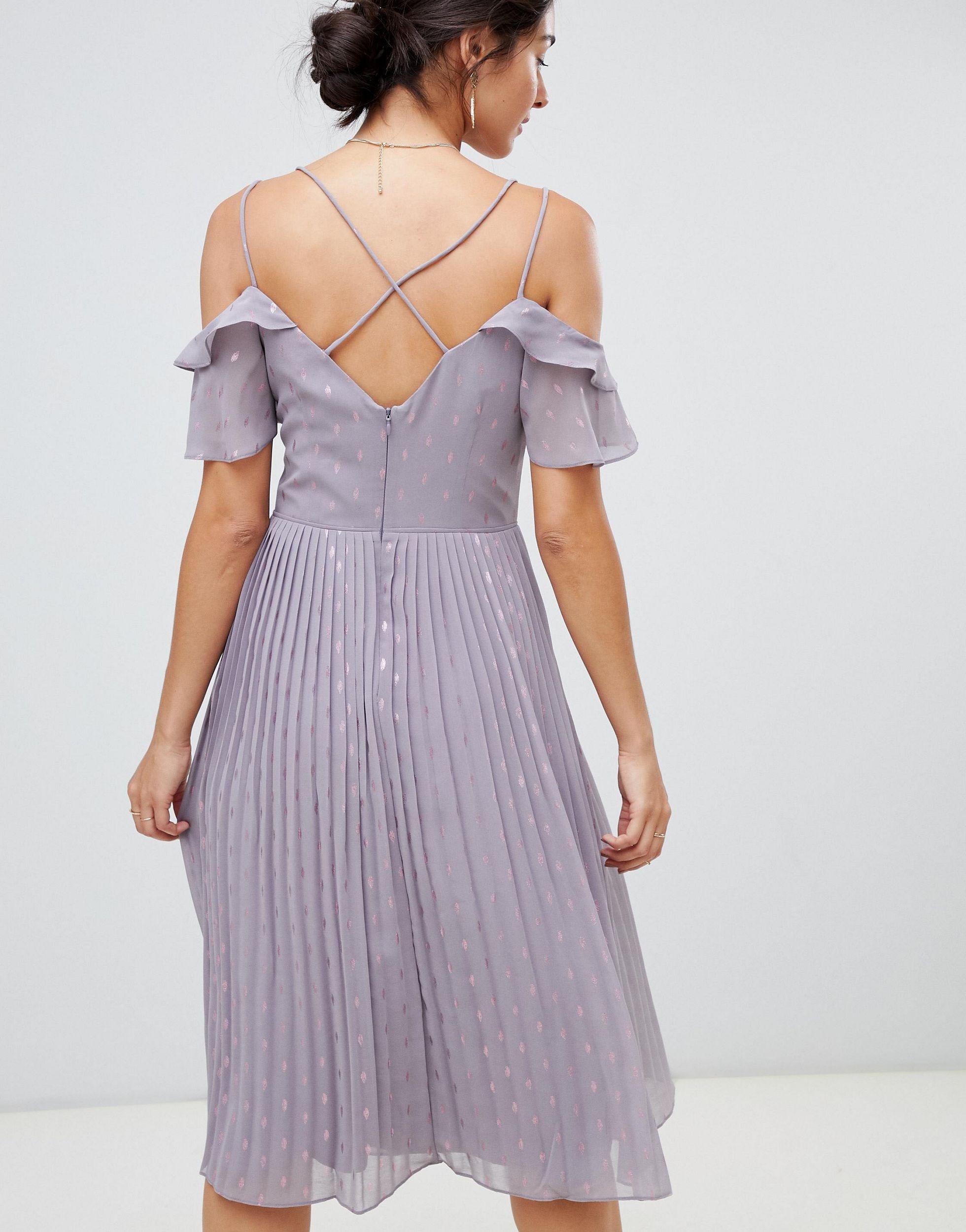 oasis spot wrap midi dress