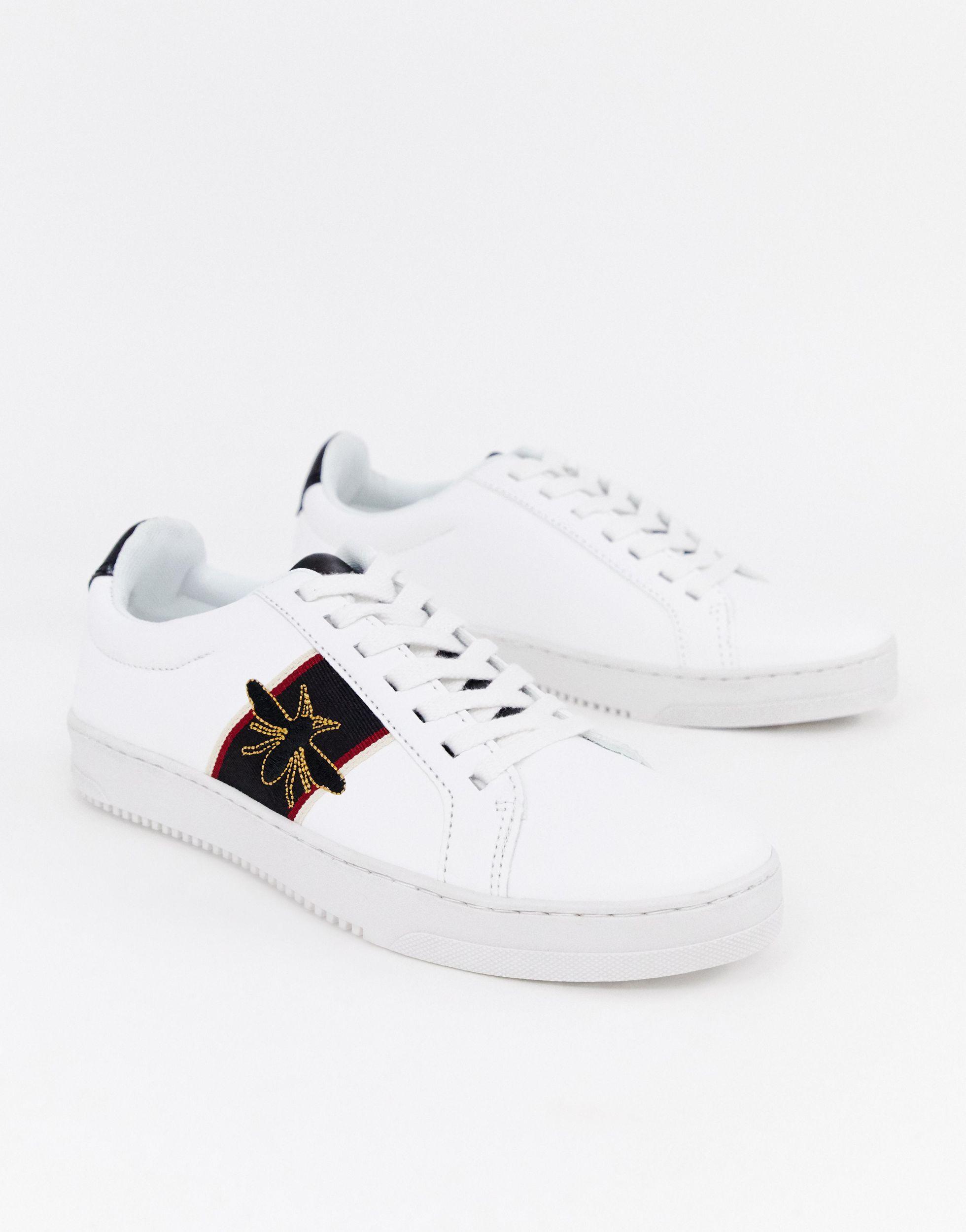 River Island Sneakers With Bee Embroidery in White for Men | Lyst