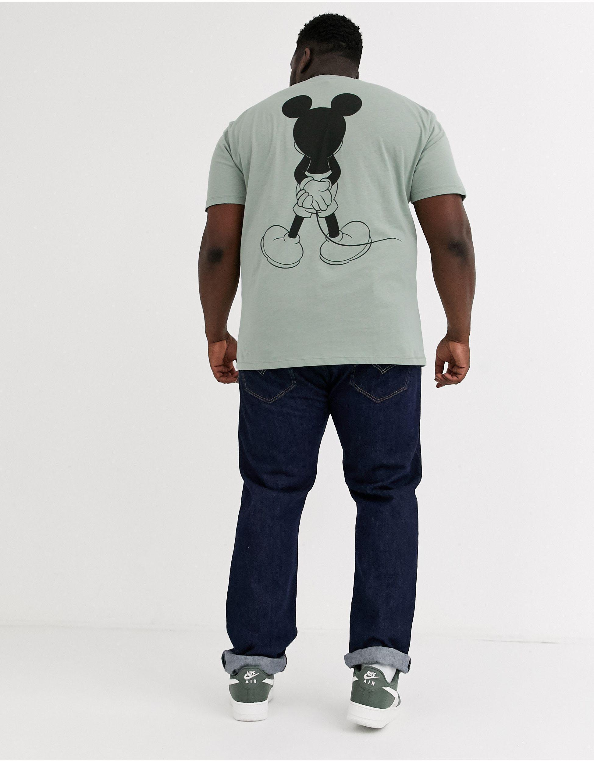 ASOS Disney Relaxed T-shirt With Mickey Mouse Back Print-green for Men |  Lyst