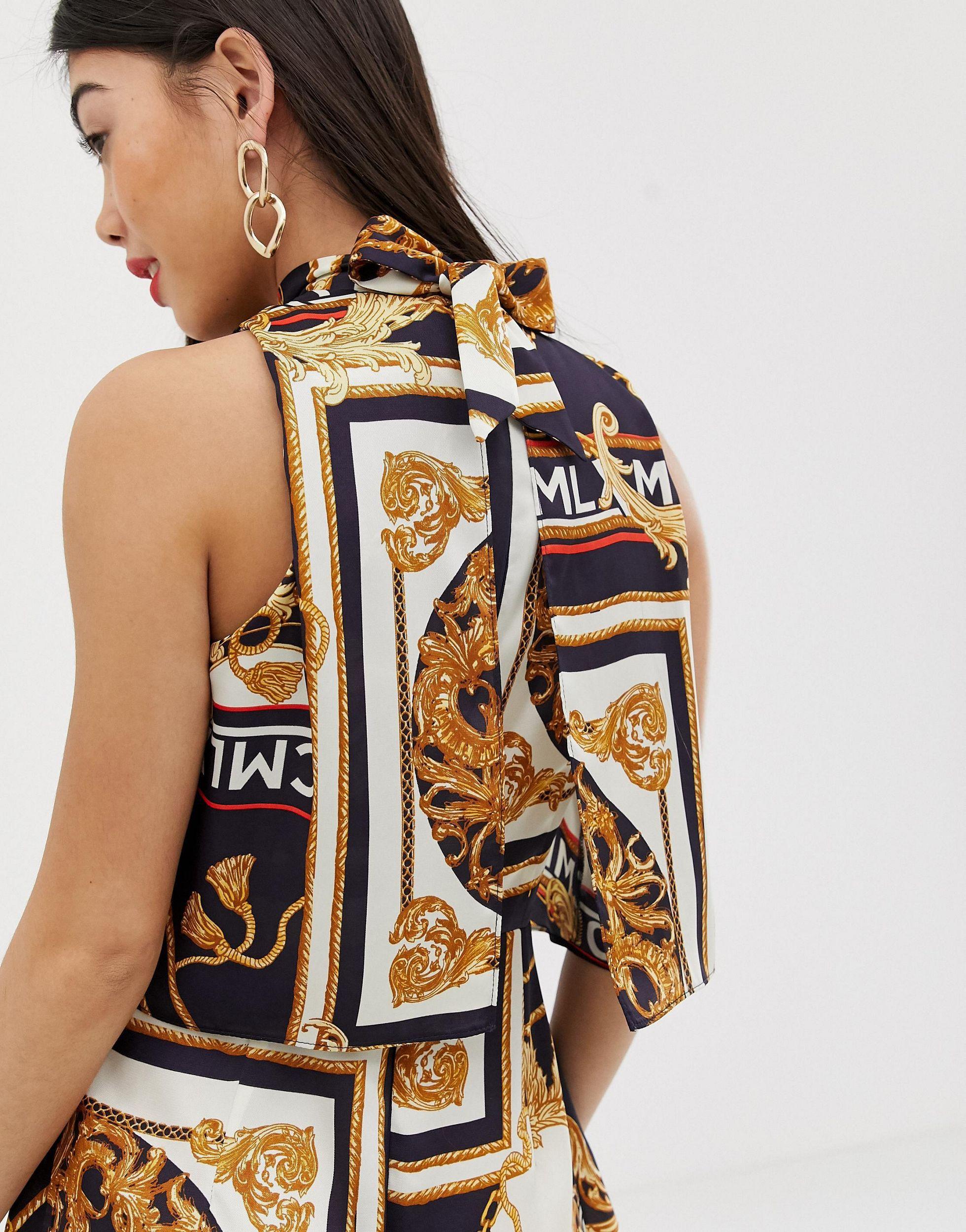 river island scarf print jumpsuit