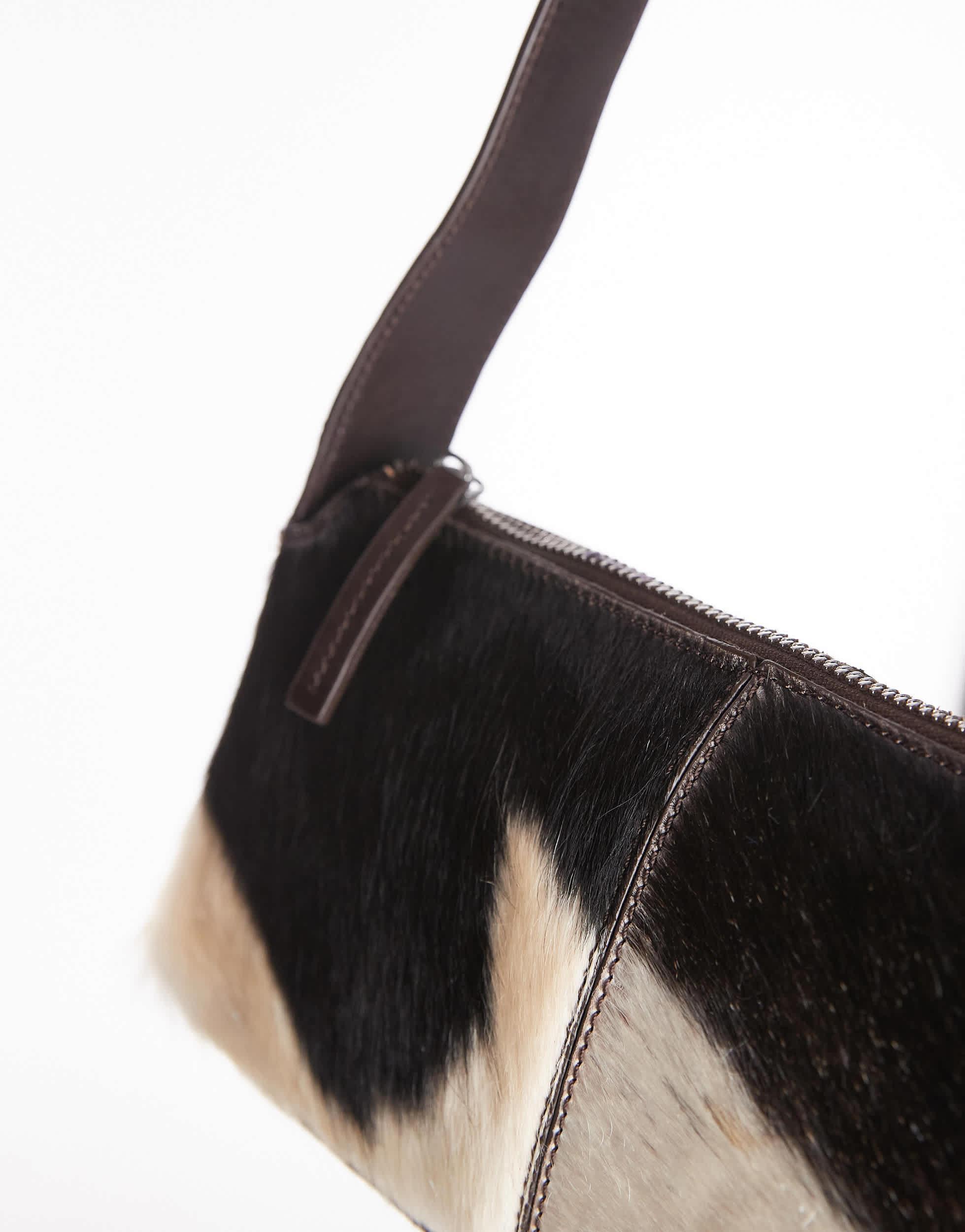 Mango Cow Leather Bag Shoulder Bag Cow Print Mango Cow Print 