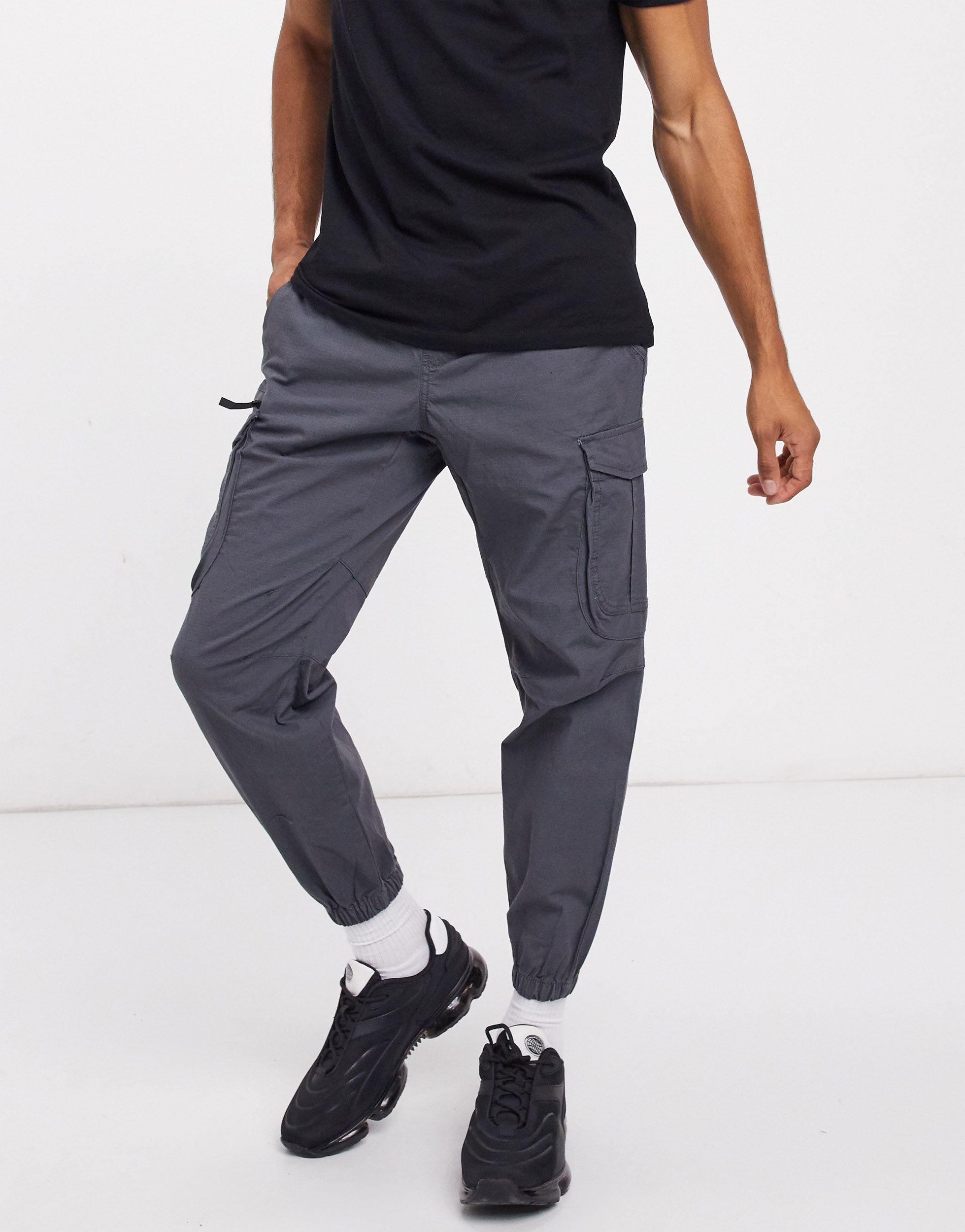 Pantaloni cargo grigiPull\u0026Bear in Denim da Uomo colore Grigio | Lyst