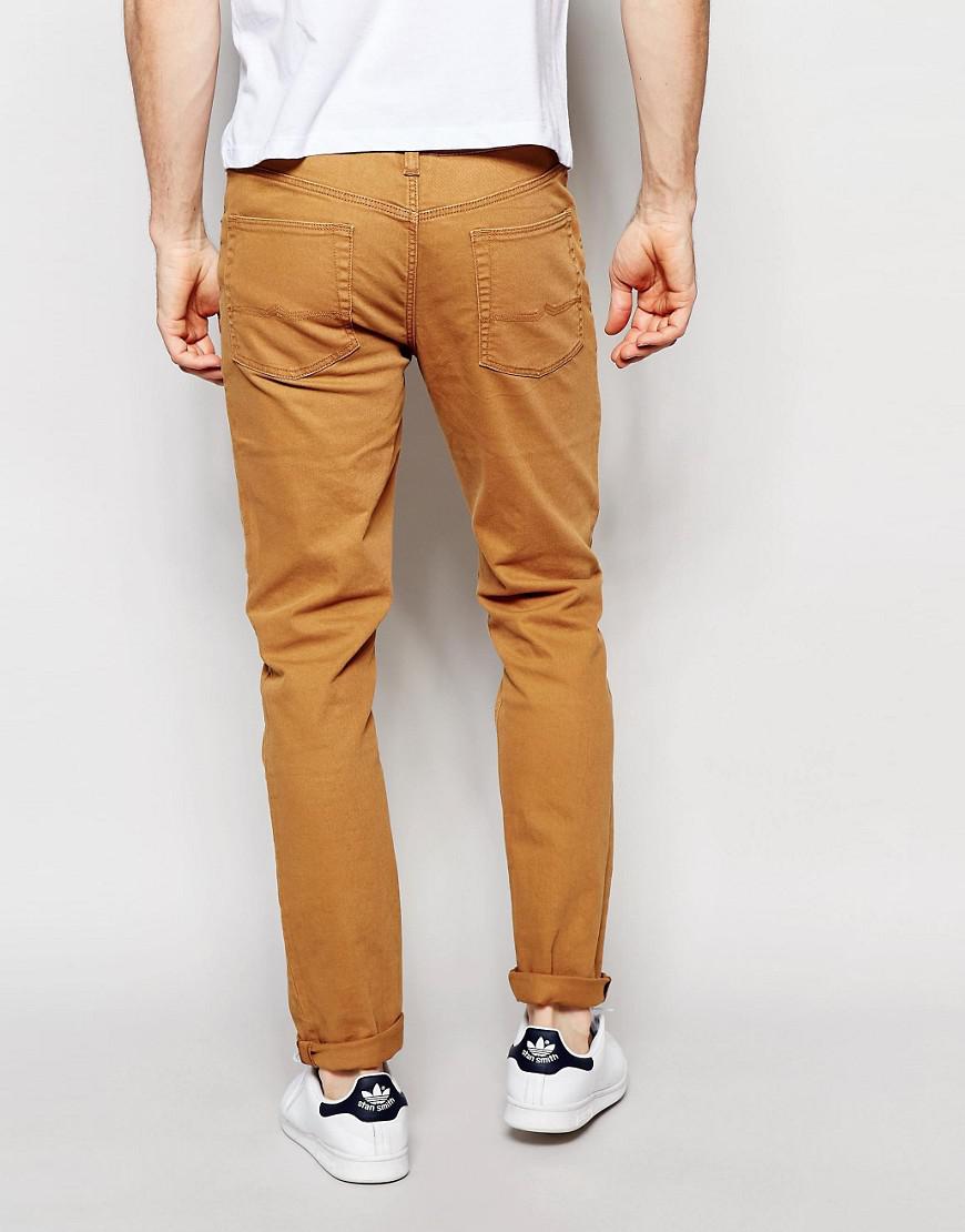 ASOS Denim Skinny Jeans In Tan in Brown for Men Lyst
