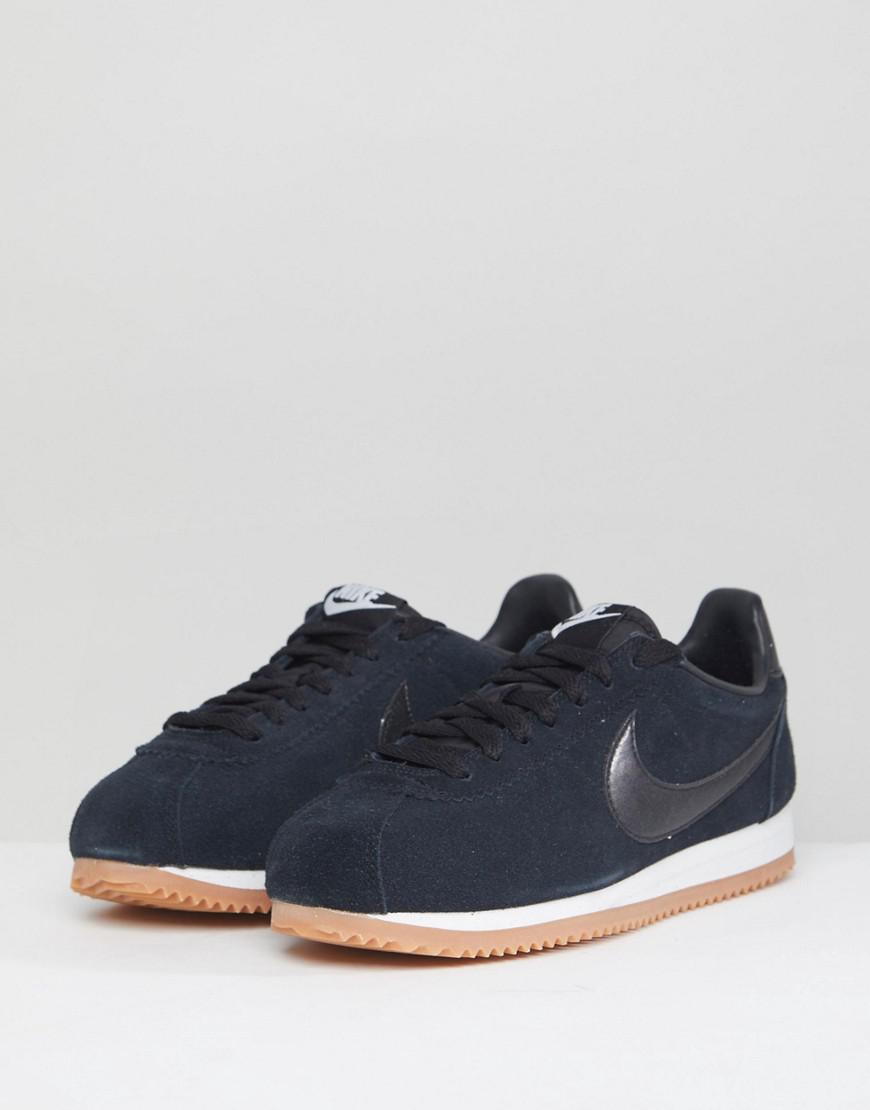 nike cortez black gum