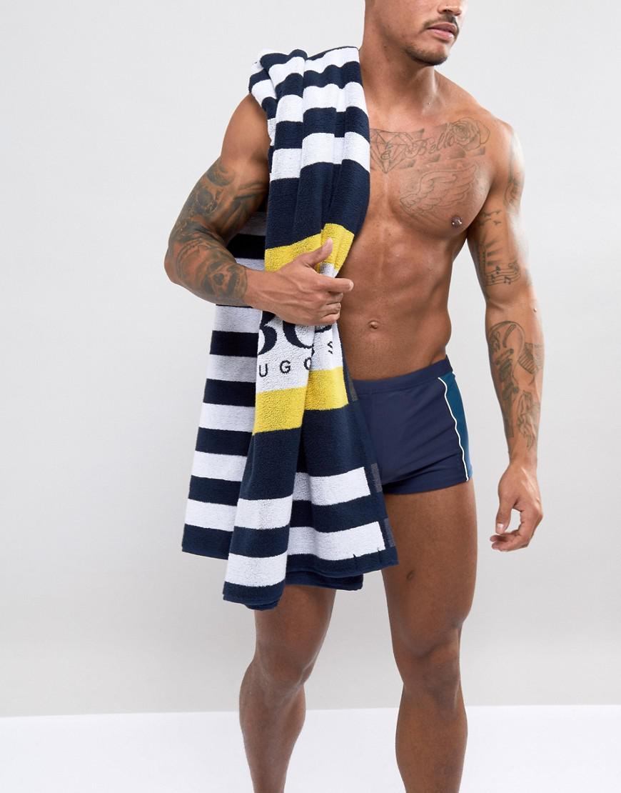 BOSS by HUGO BOSS Beach Towel With Stripe in Blue for Men | Lyst