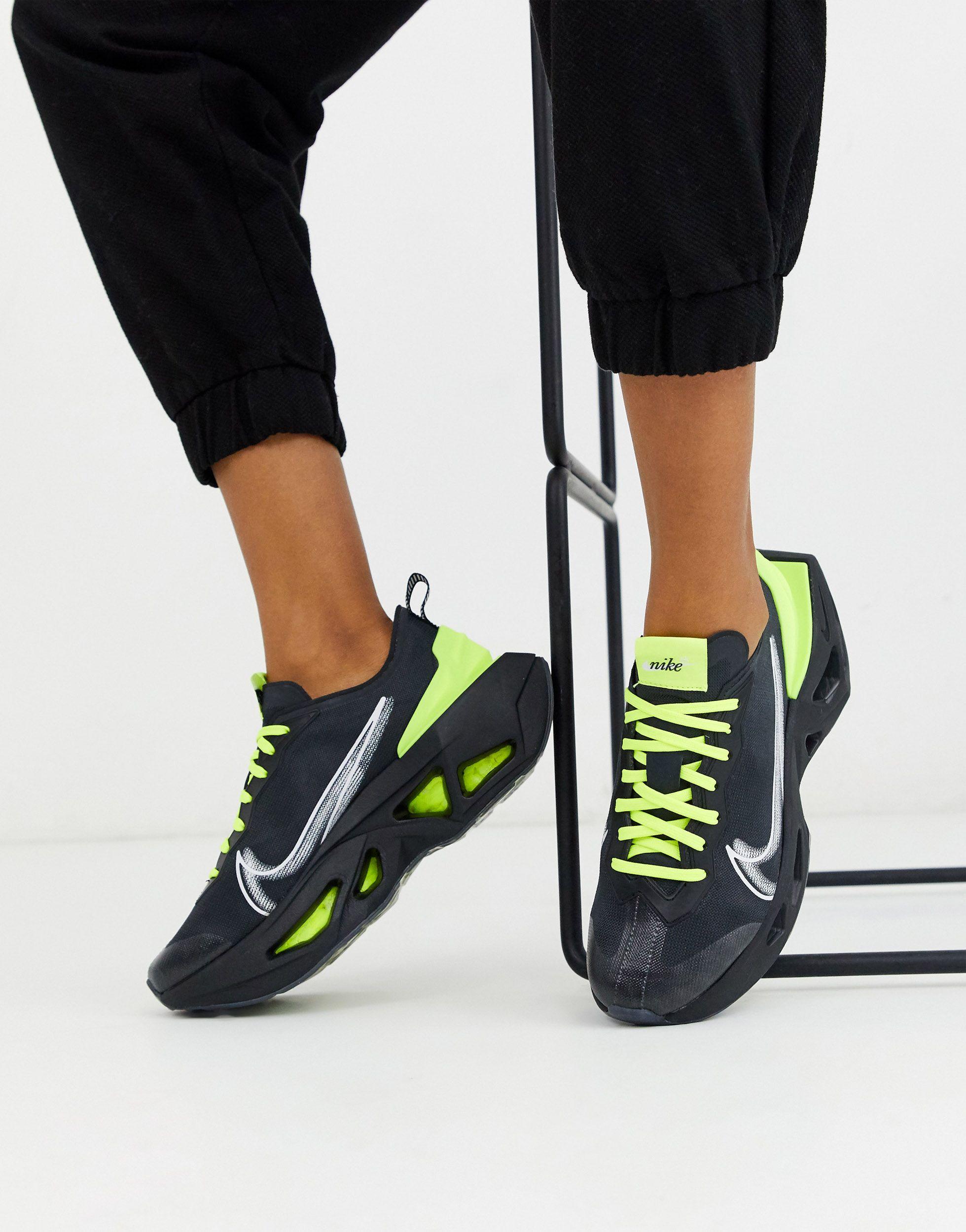 nike zoomx vista grind black and yellow trainers