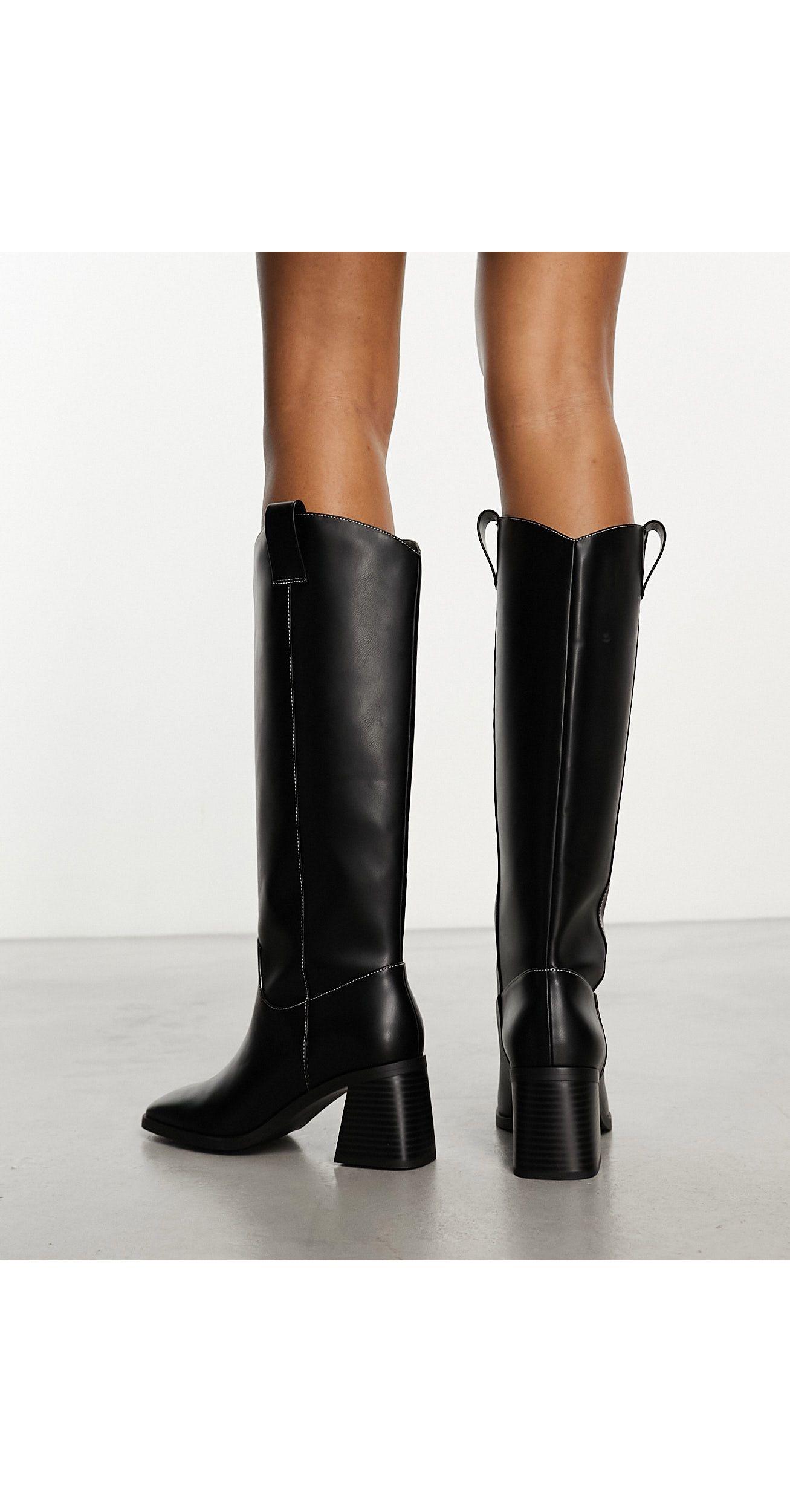 Ladies Boots Faux Leather Ankle Boots Monki Monki Chelsea Boot In