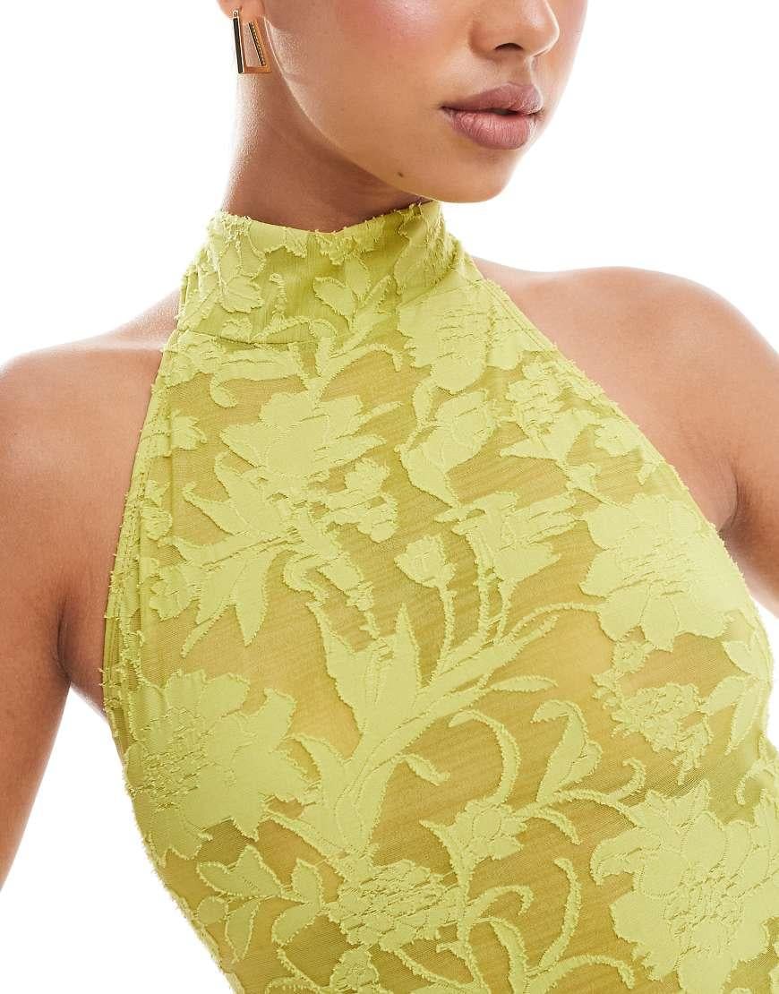 Schiena Scoperta Asos Vestito Lungo Verde Vestito Lungo Con