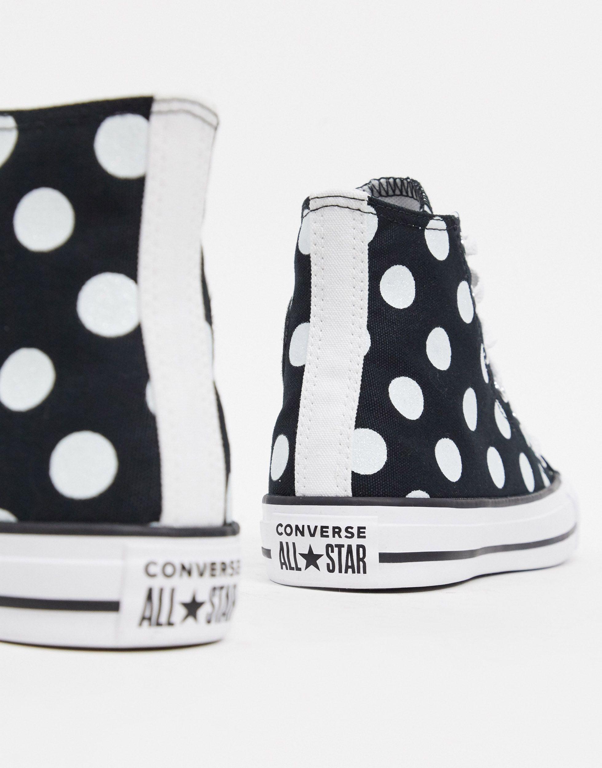 Converse Rubber Chuck Taylor Hi - Sneakers Met Stippen in het Zwart - Lyst