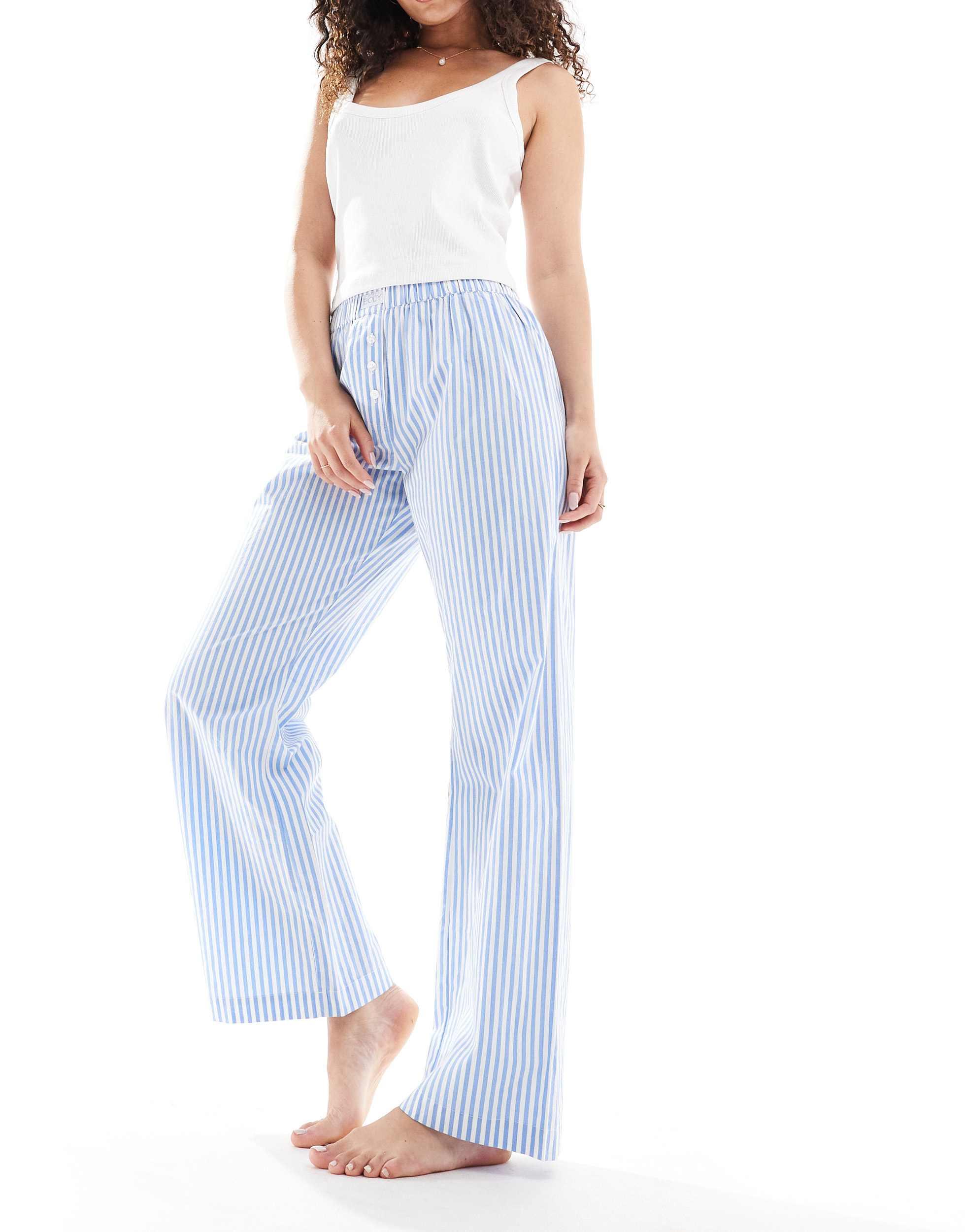 Cotton On Cotton On Poplin Boyfriend Boxer Pyjama Pants in Blue Lyst Canada