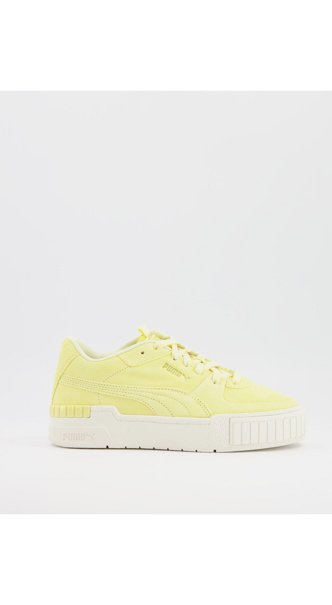 PUMA Cali Suede Gum Sole Trainers in Pastel Yellow (Yellow) | Lyst Australia
