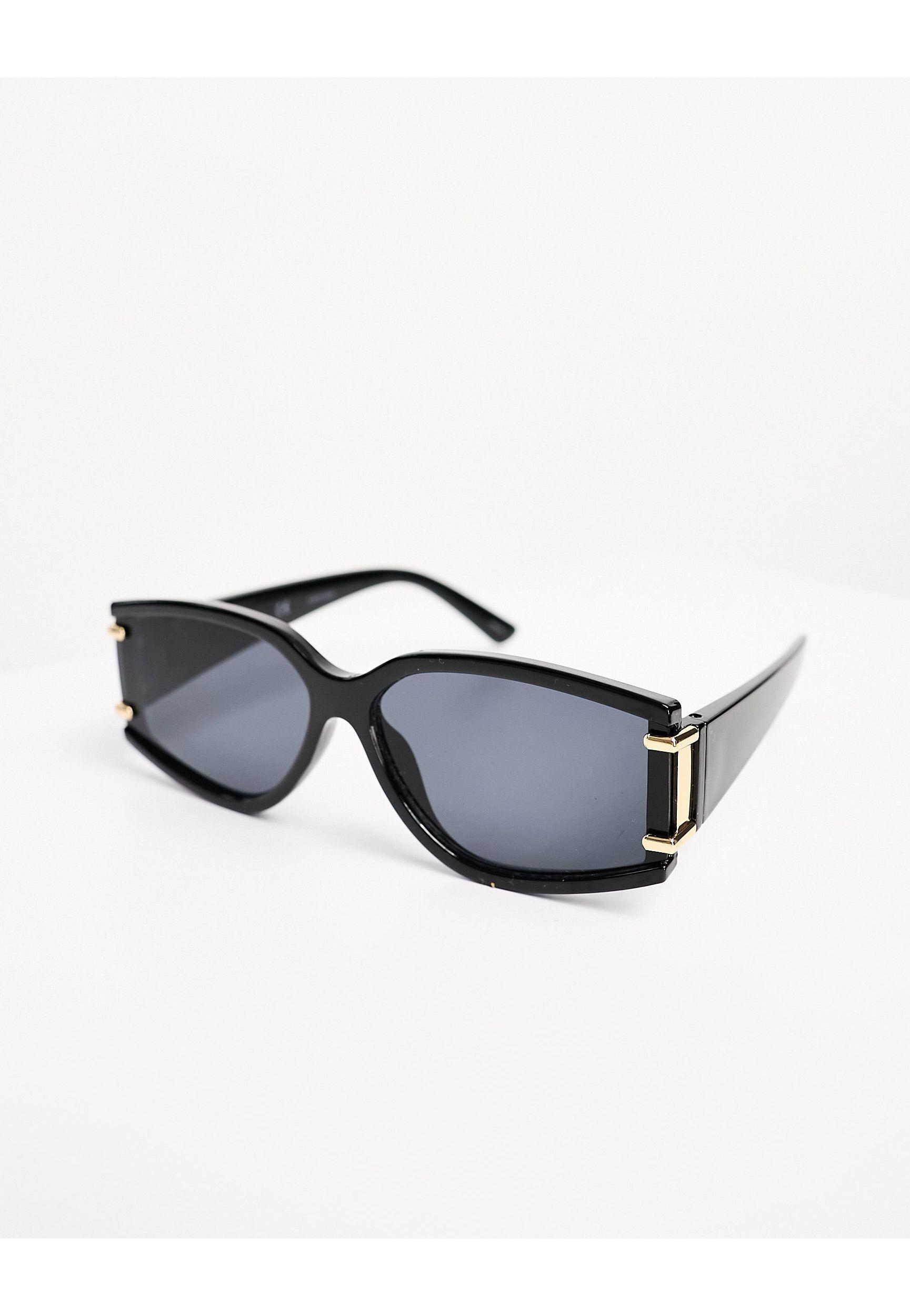 Sjov Positiv Fearless Vero Moda Sunglasses With Gold Detail in Black | Lyst