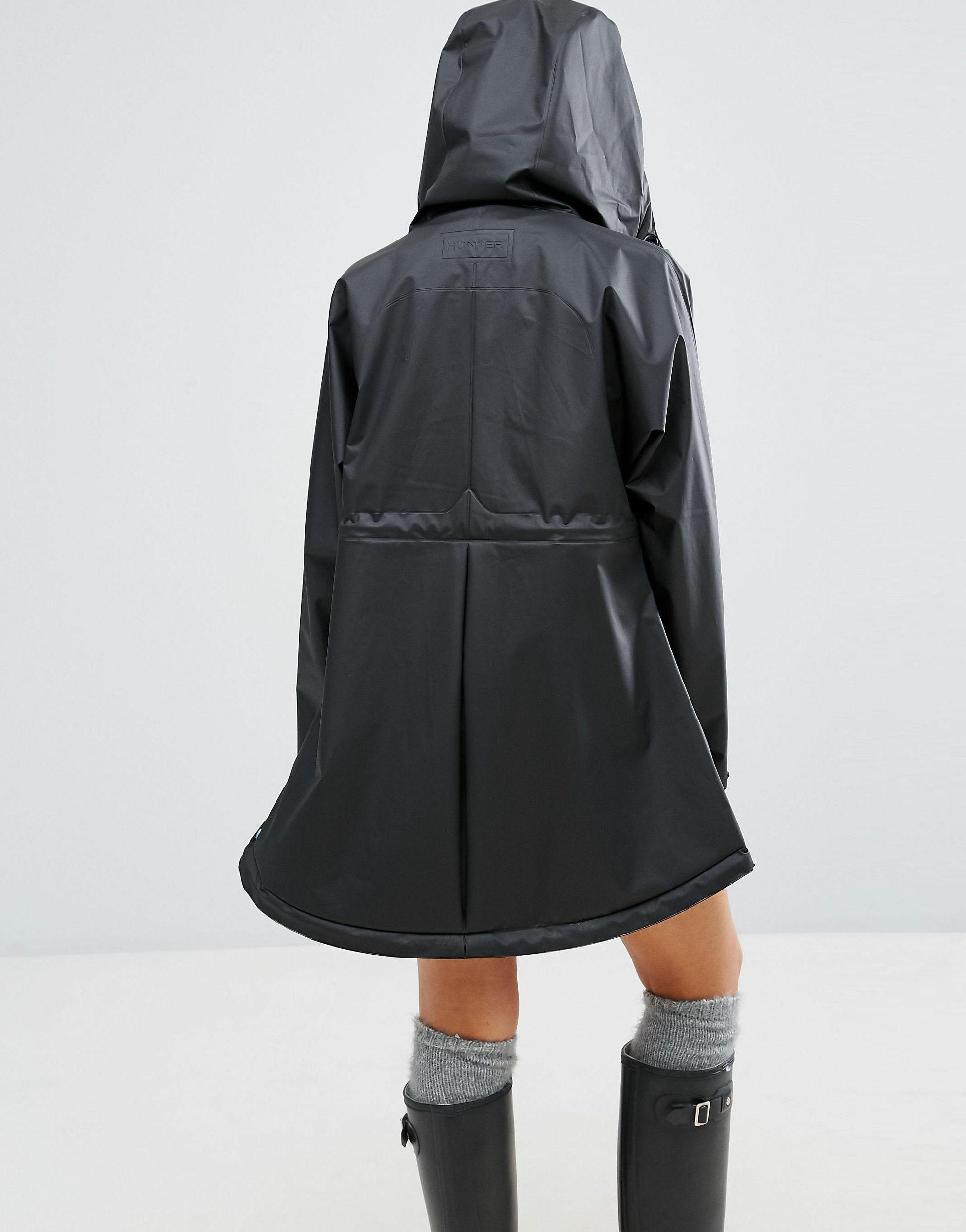HUNTER Womens Original Raincoat in Black